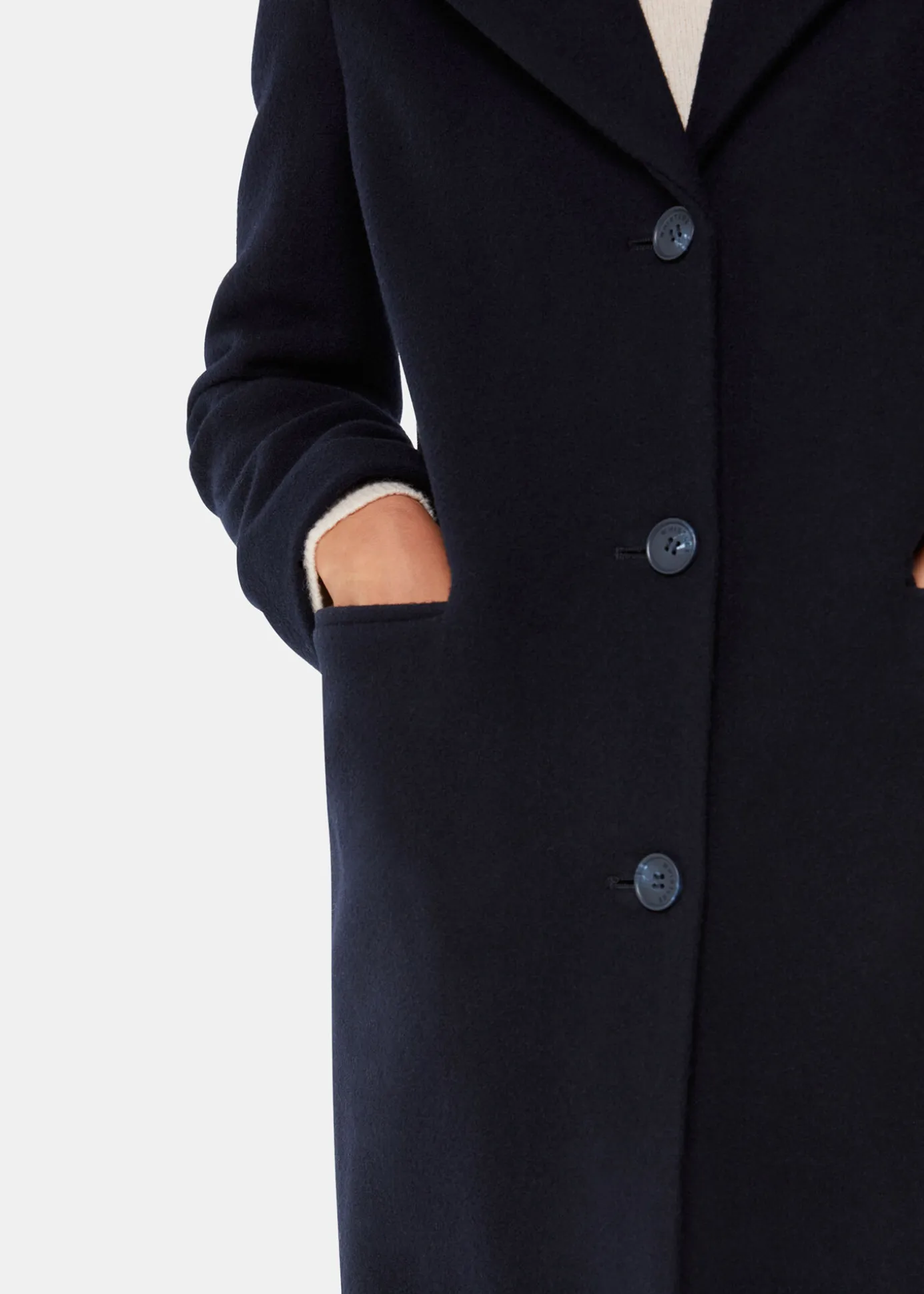 Navy Amalia Longline Coat