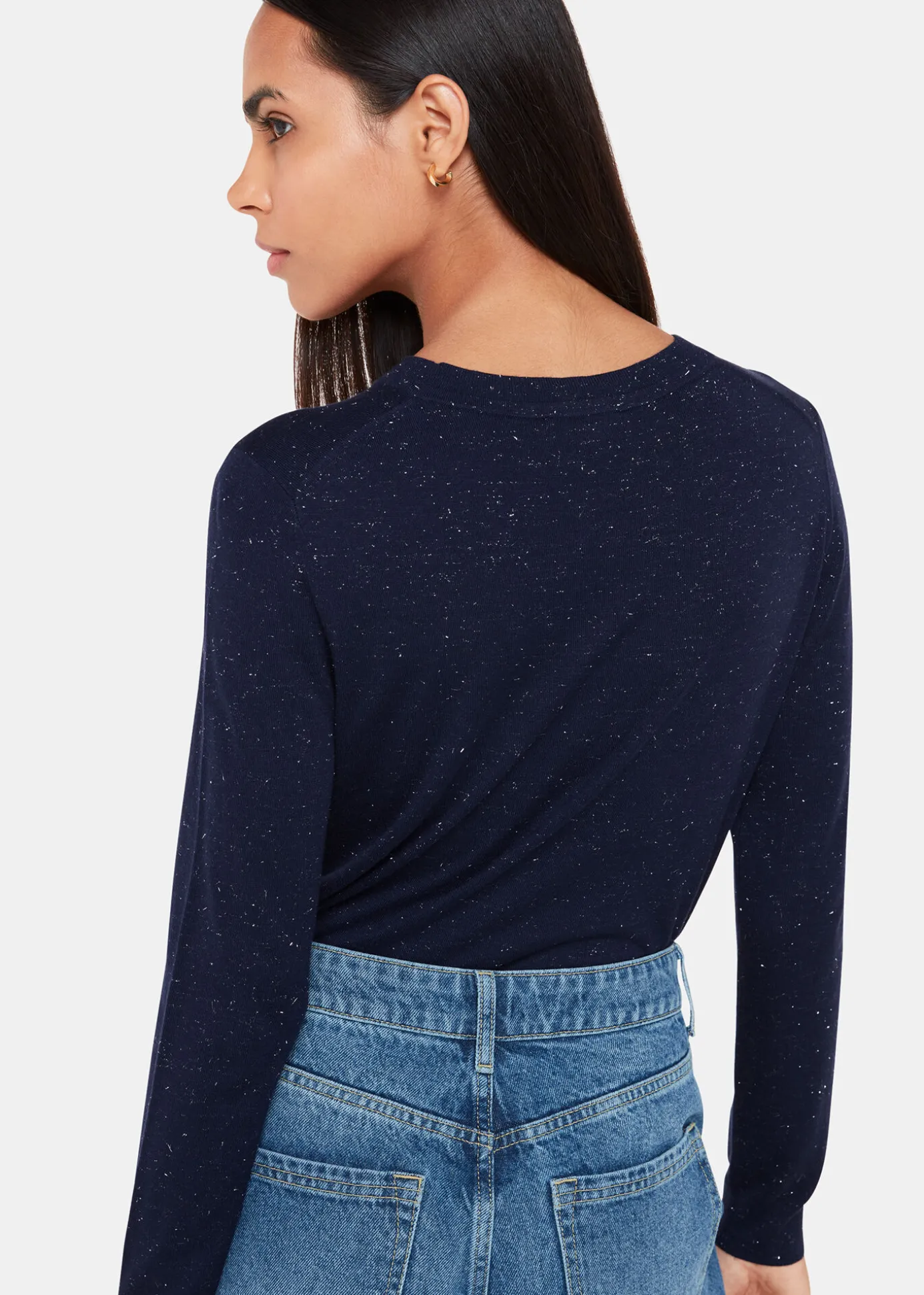 Navy Annie Sparkle Crew Neck