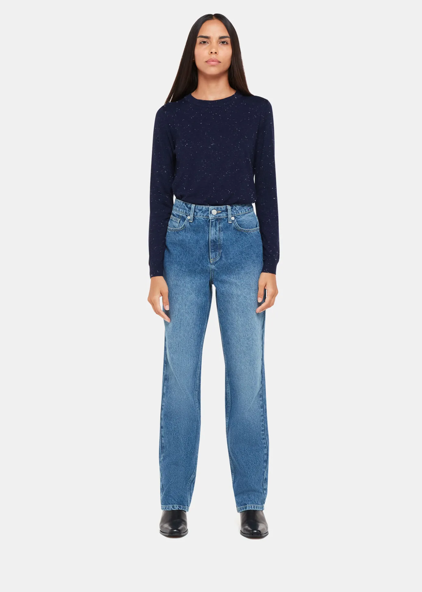 Navy Annie Sparkle Crew Neck
