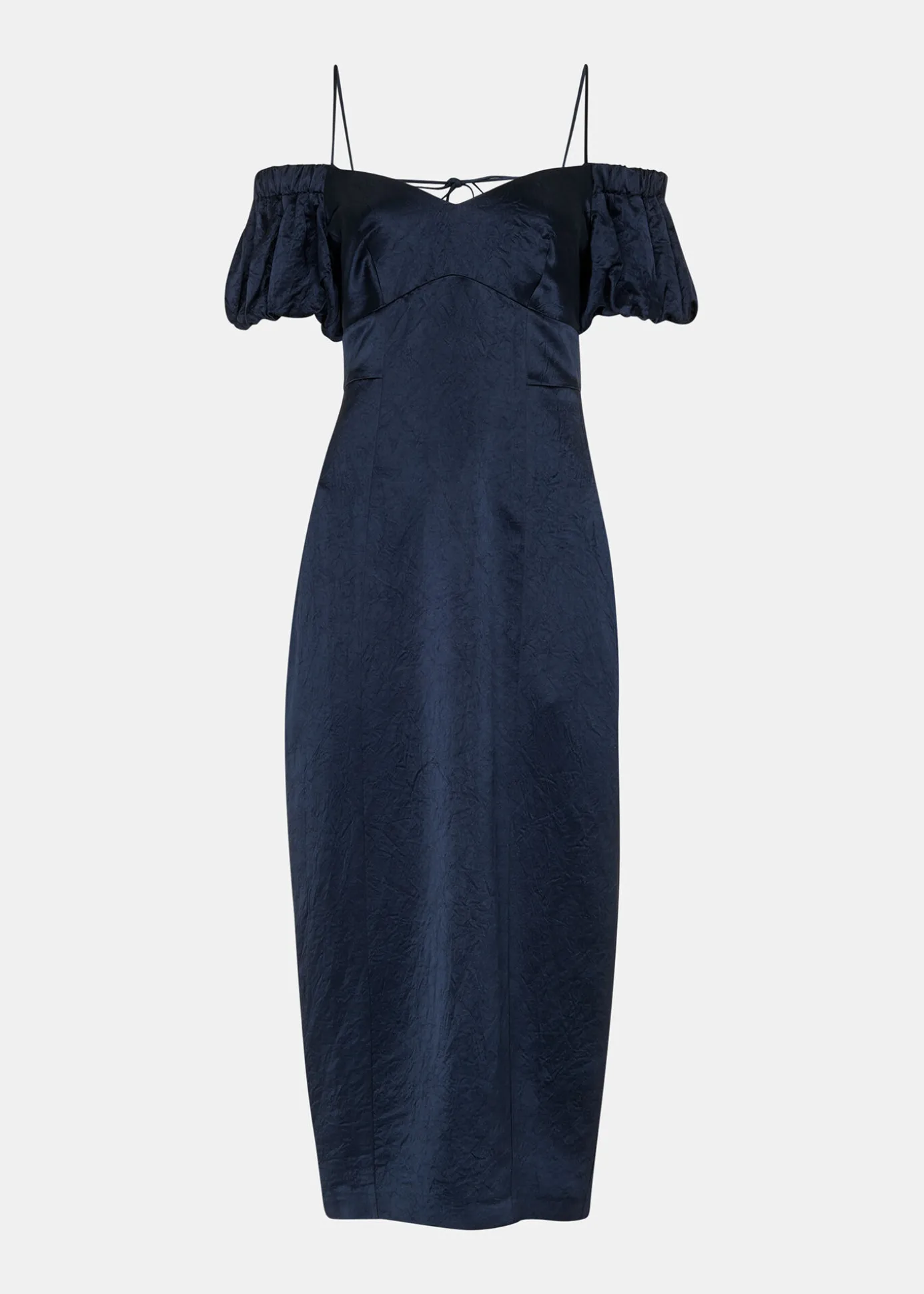 Navy Faye Bardot Dress