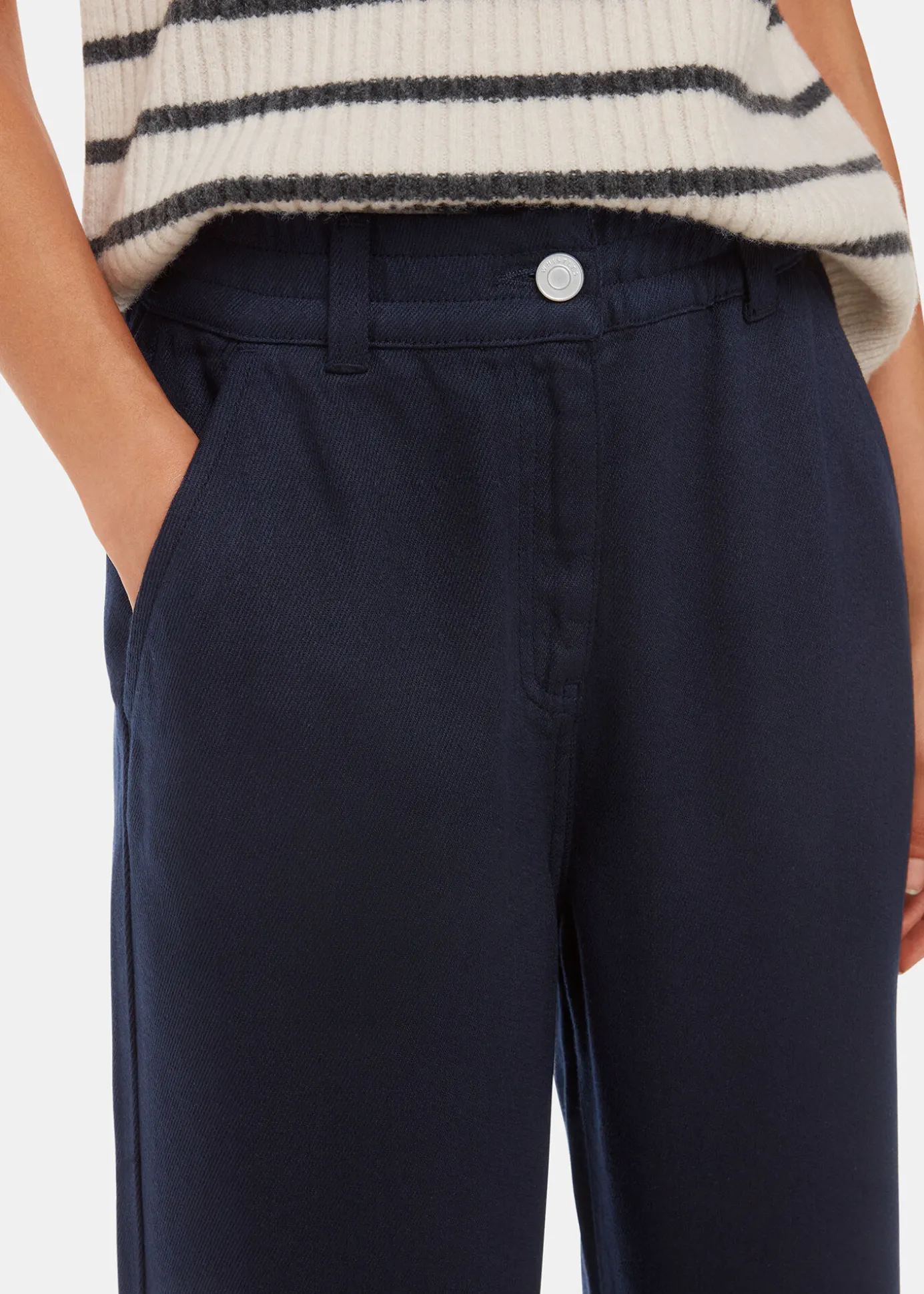 Navy Georgia Casual Trouser