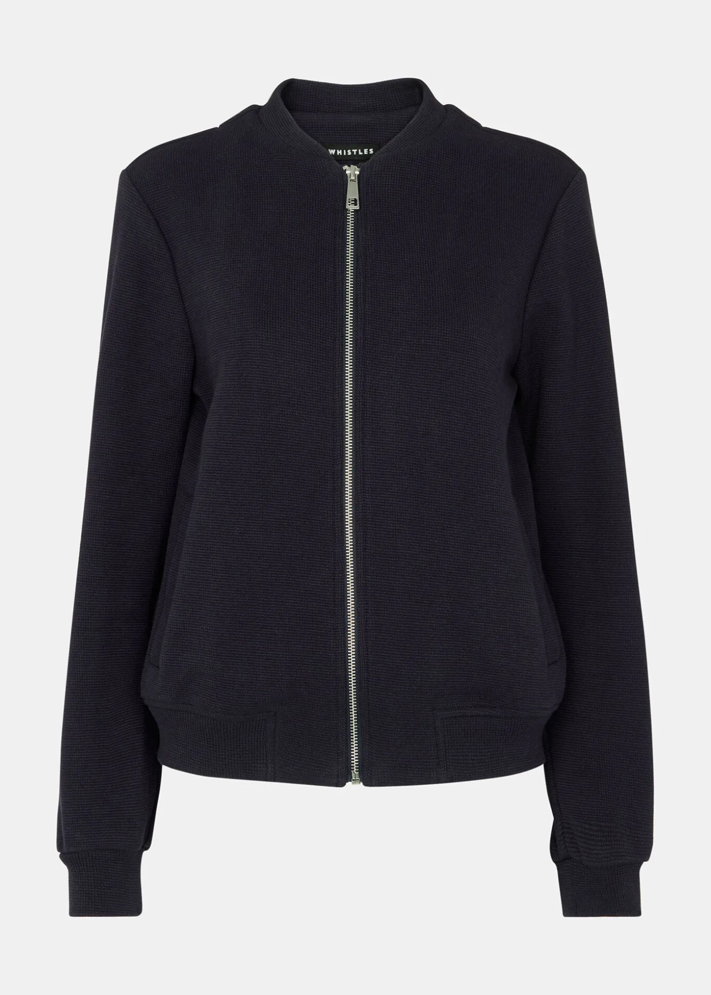 Navy Jersey Bomber Jacket