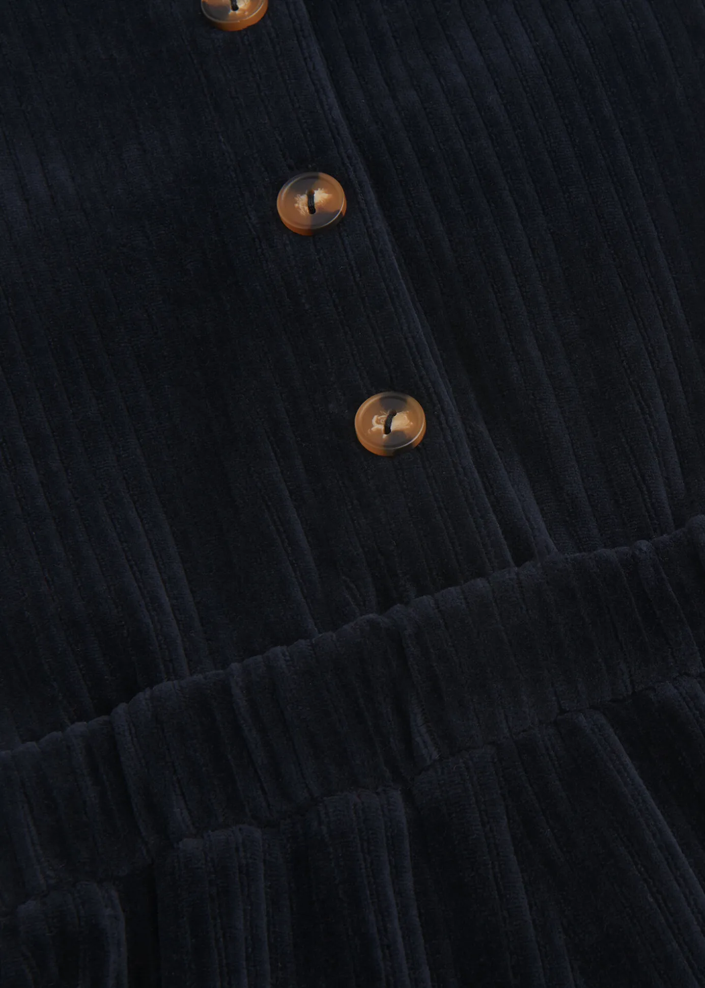 Navy Kitty Corduroy Dungaree