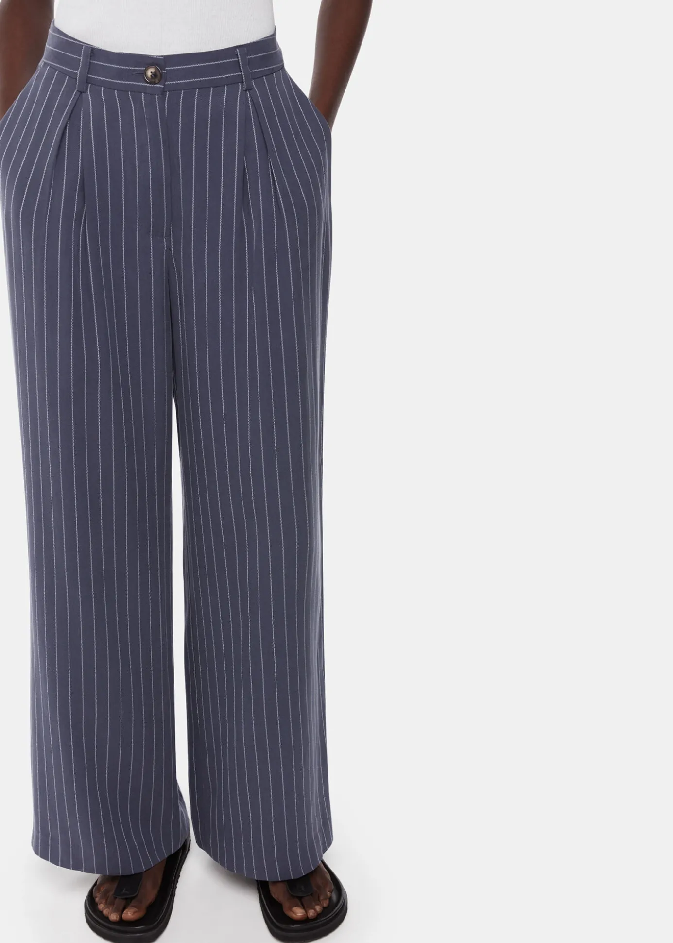 Navy Lottie Pinstripe Trouser