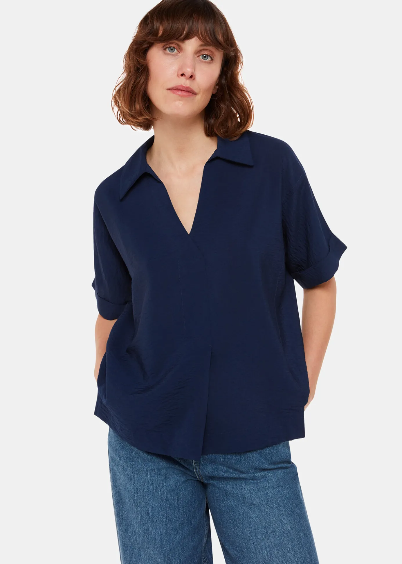 Navy Sasha Relaxed Shirt