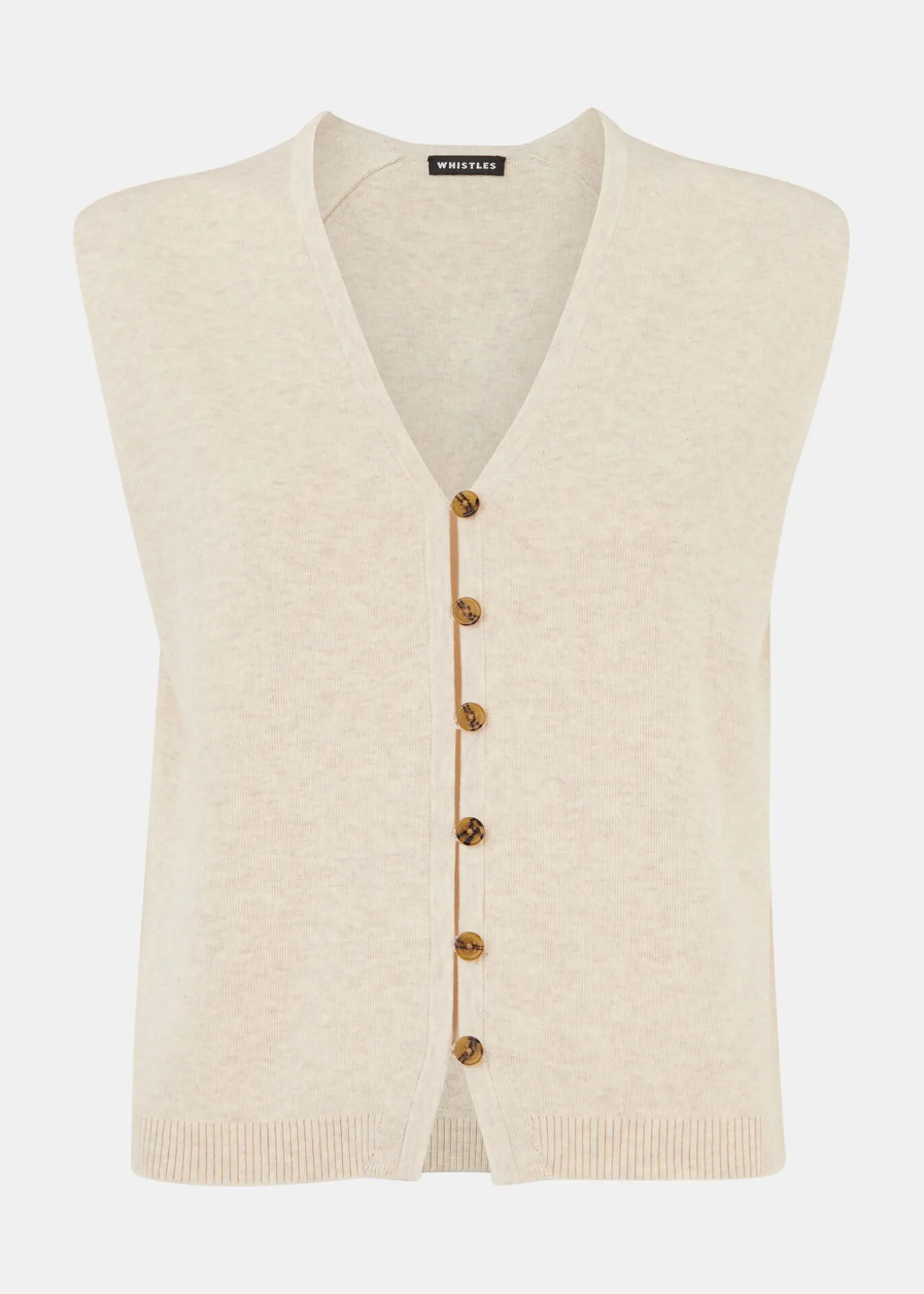 Oatmeal Bailey Button Through Tank
