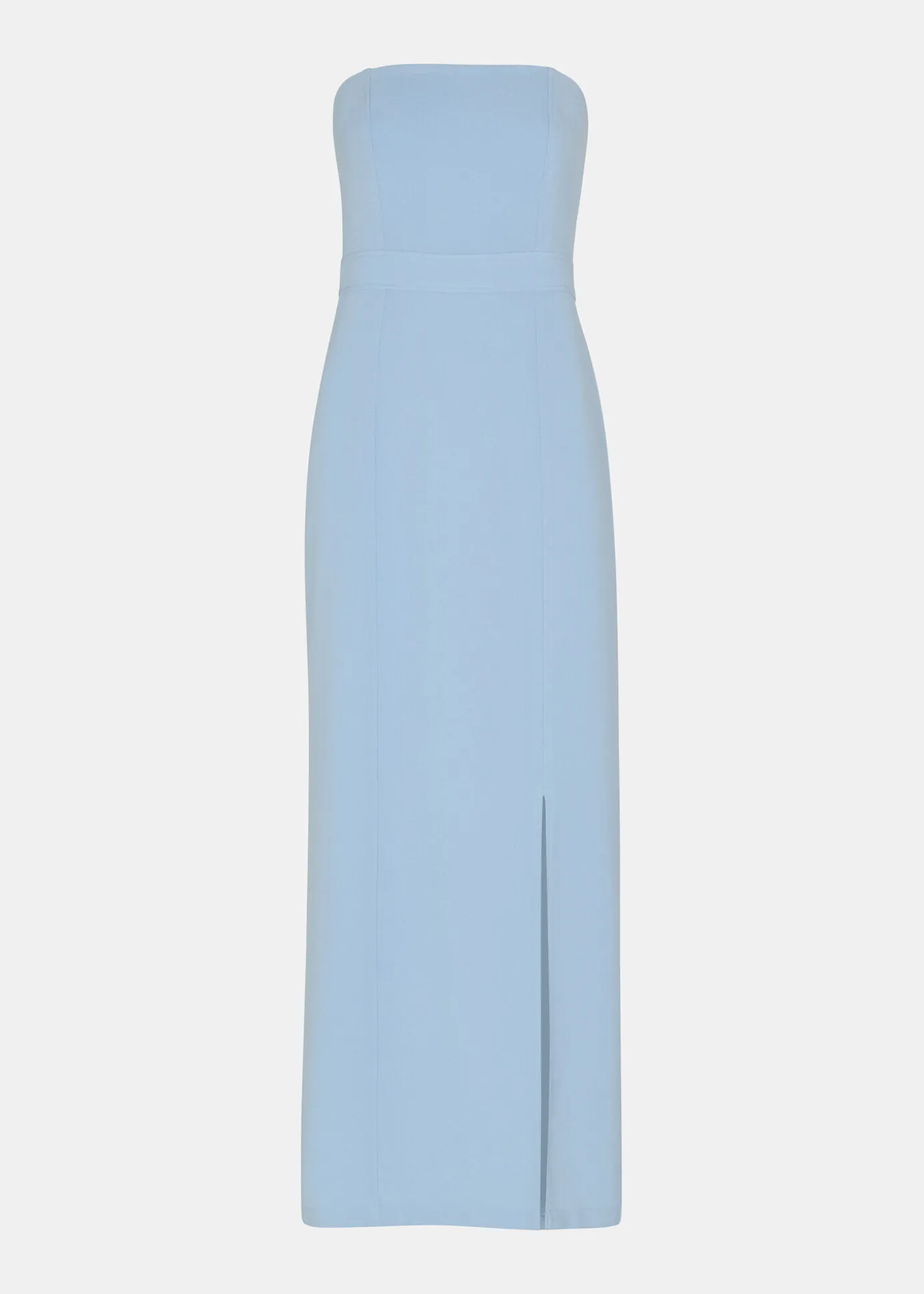Pale Blue Gemma Strapless Maxi Dress