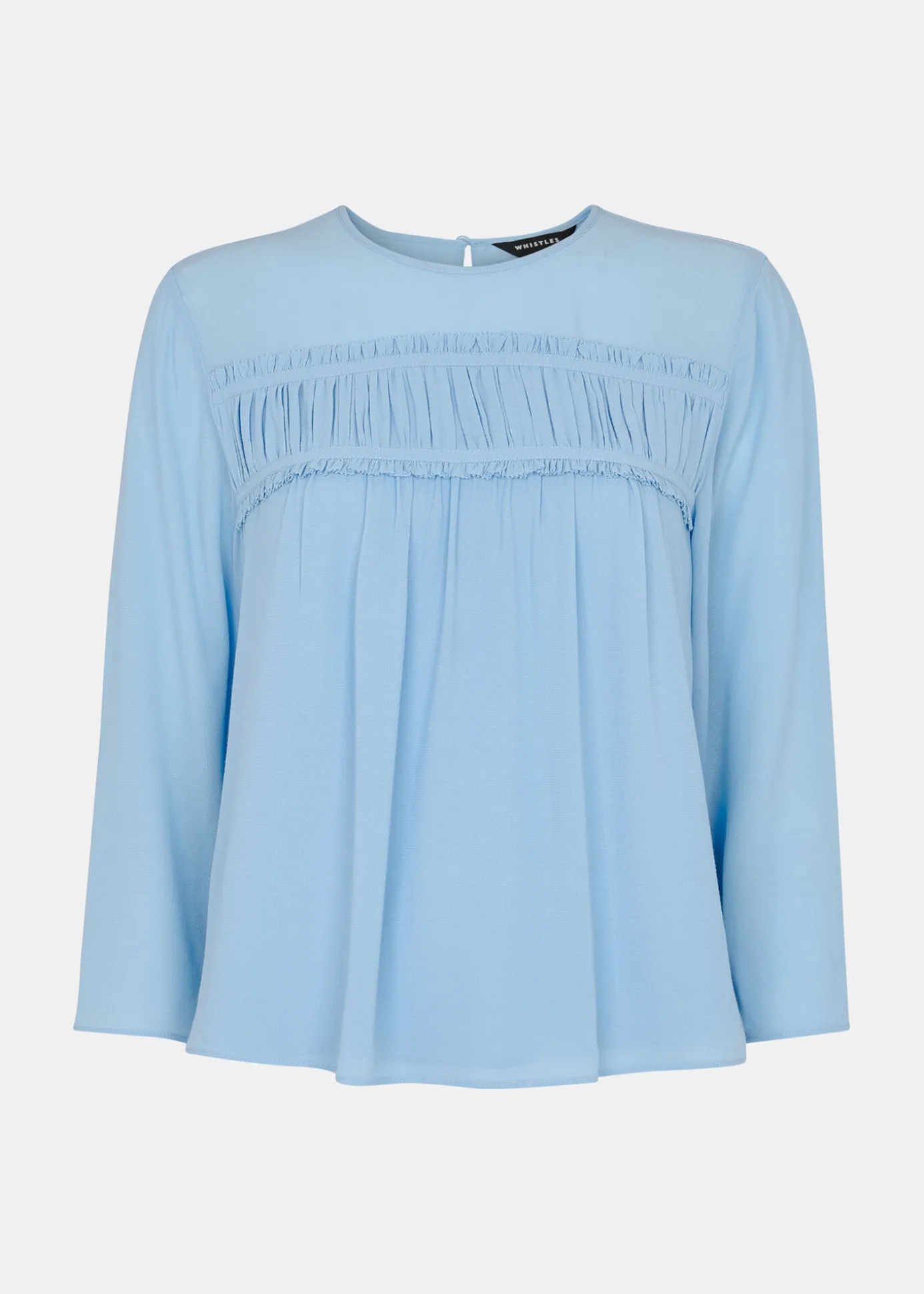Pale Blue Laya Gather Detail Blouse