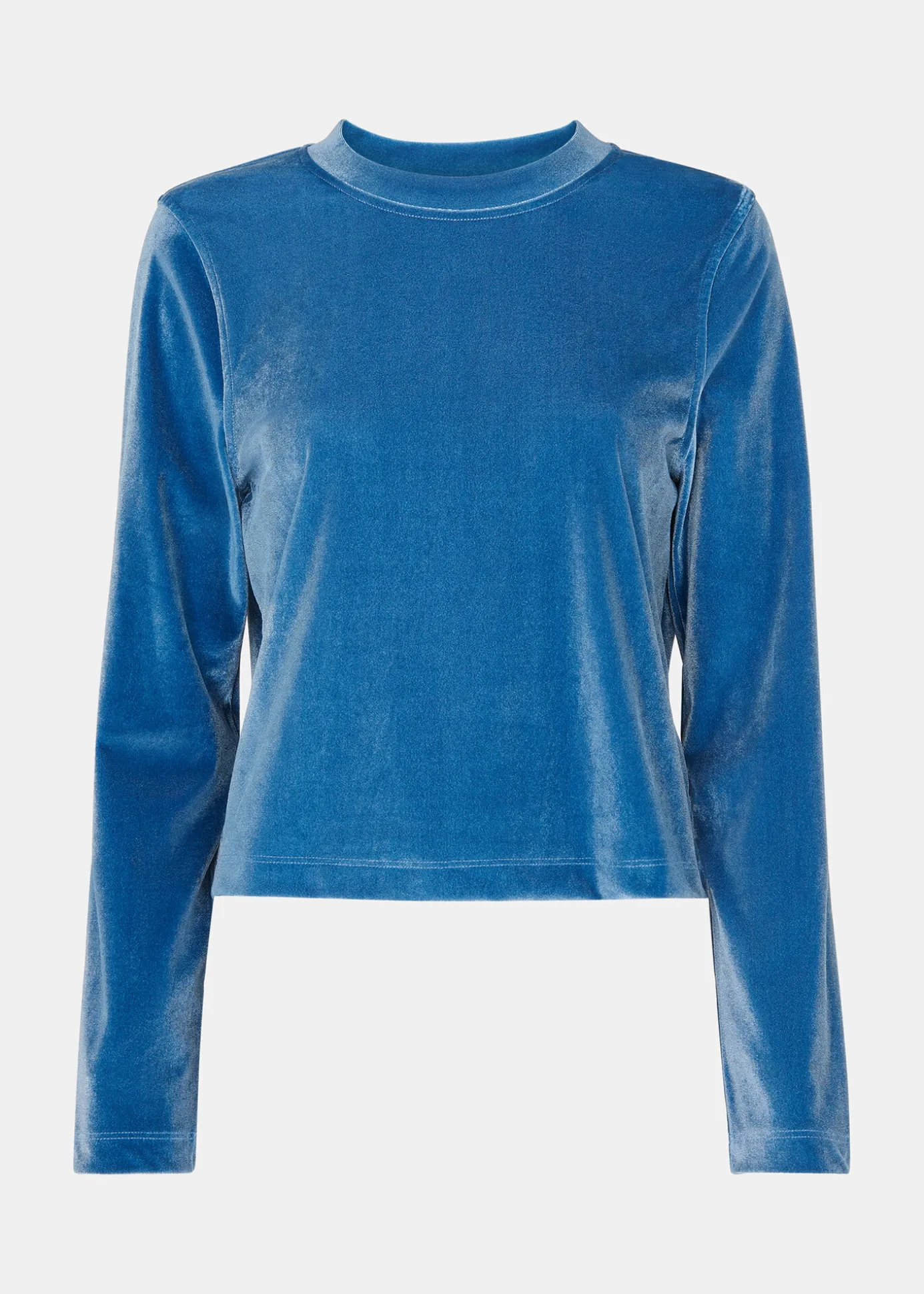 Pale Blue Olivia Velvet Top