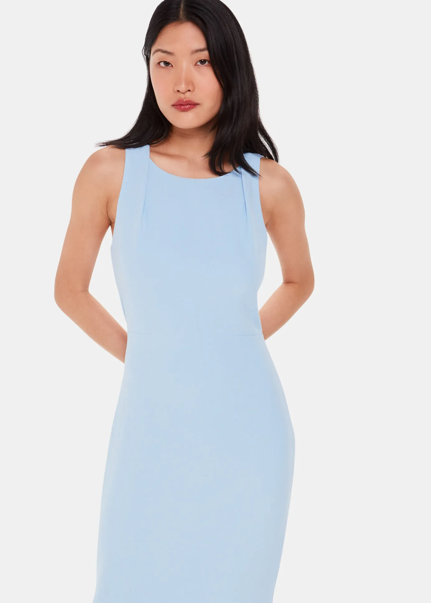 Pale Blue Tie Back Maxi Dress