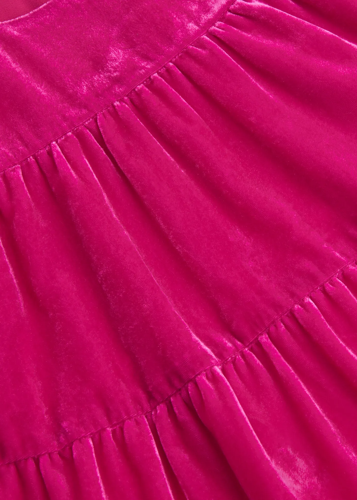 Pink Sawyer Velvet Tiered Dress