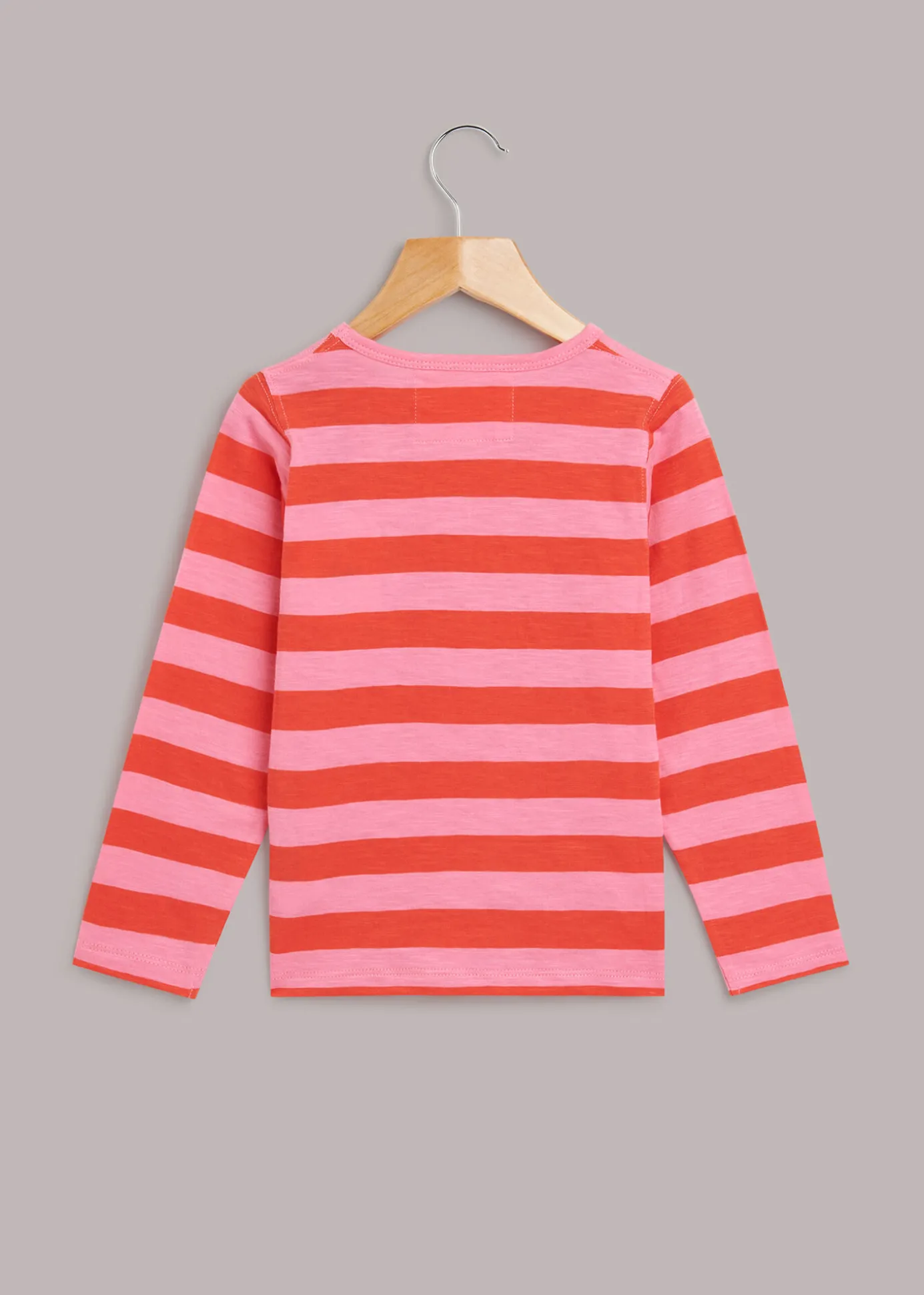 Pink Stripe Long Sleeve Tee