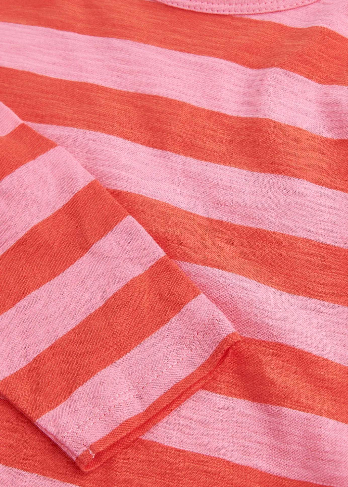 Pink Stripe Long Sleeve Tee
