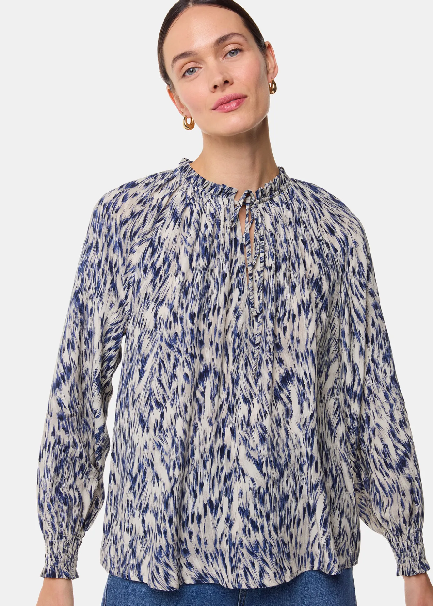 Purple Paige Ripple Leopard Blouse