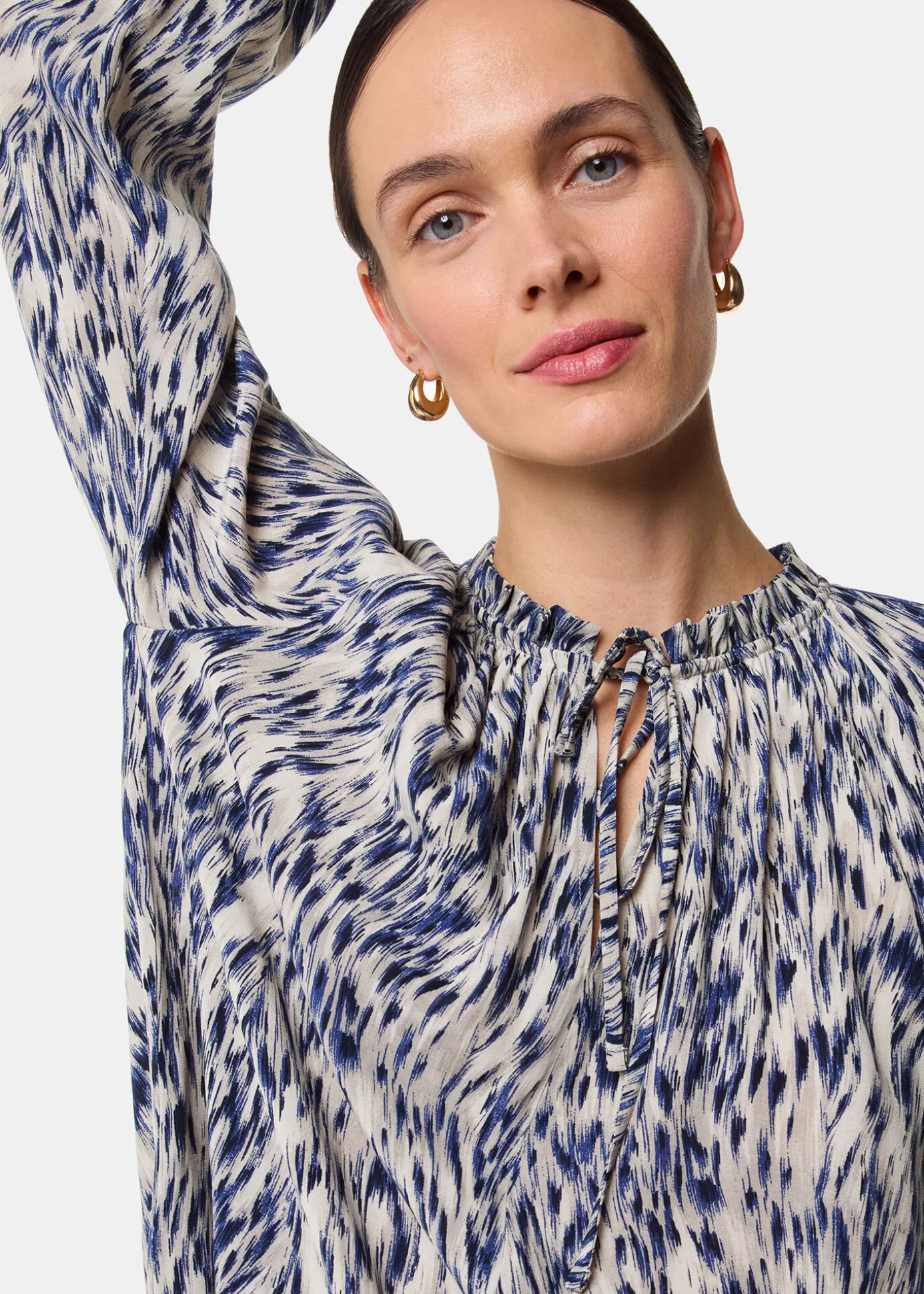 Purple Paige Ripple Leopard Blouse