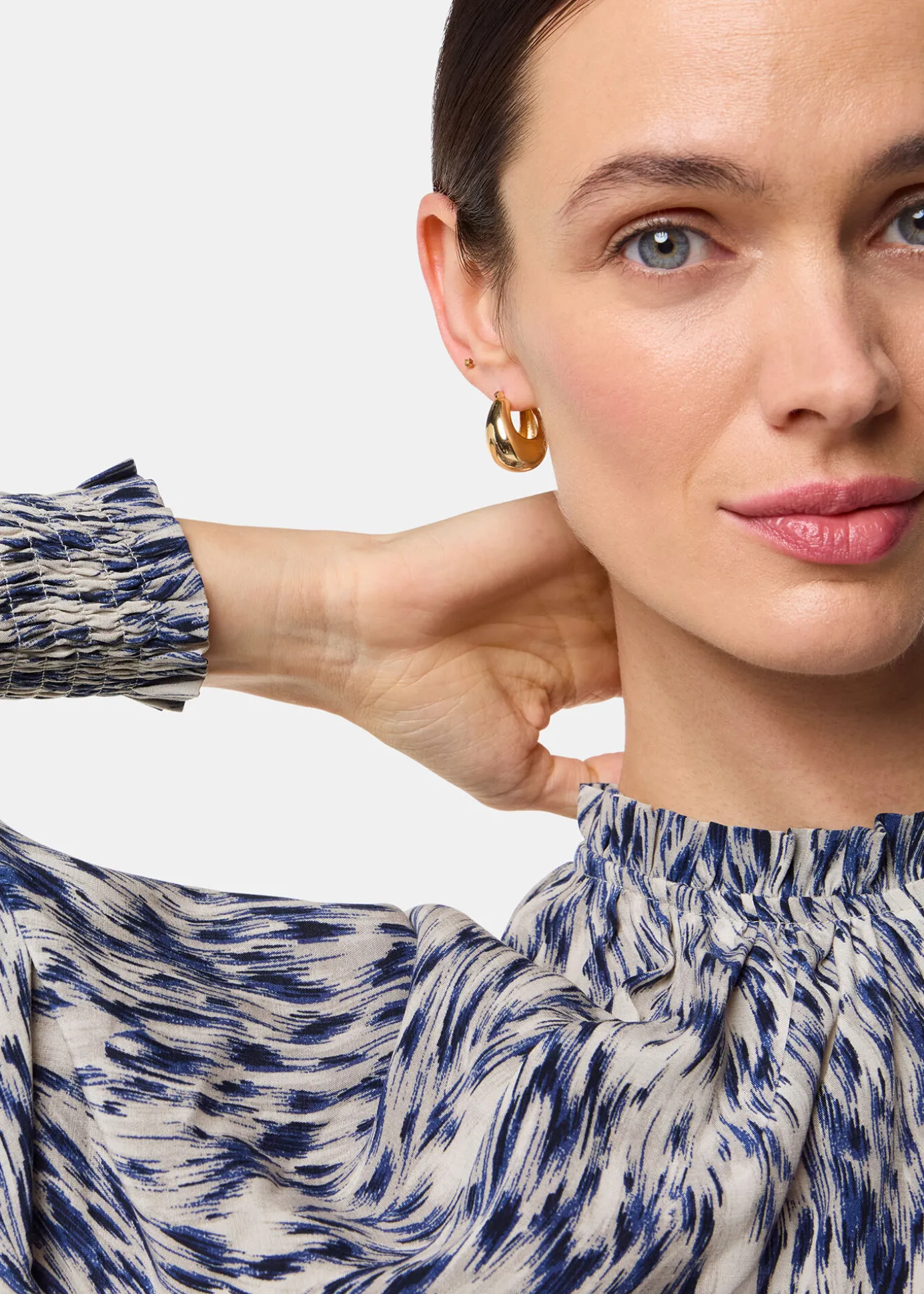 Purple Paige Ripple Leopard Blouse