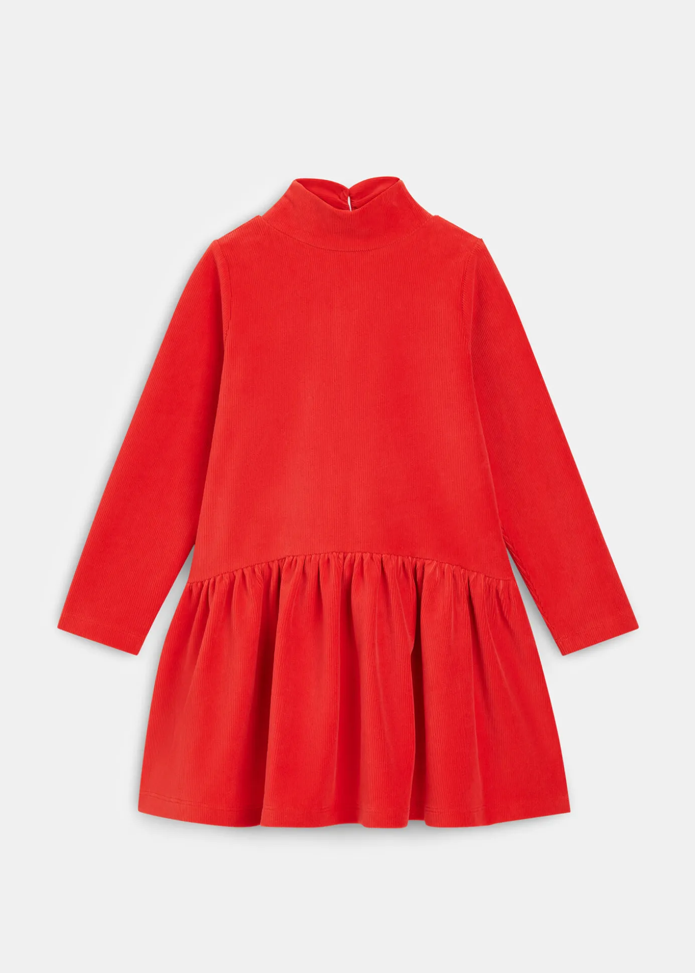 Red Corduroy Jersey Dress
