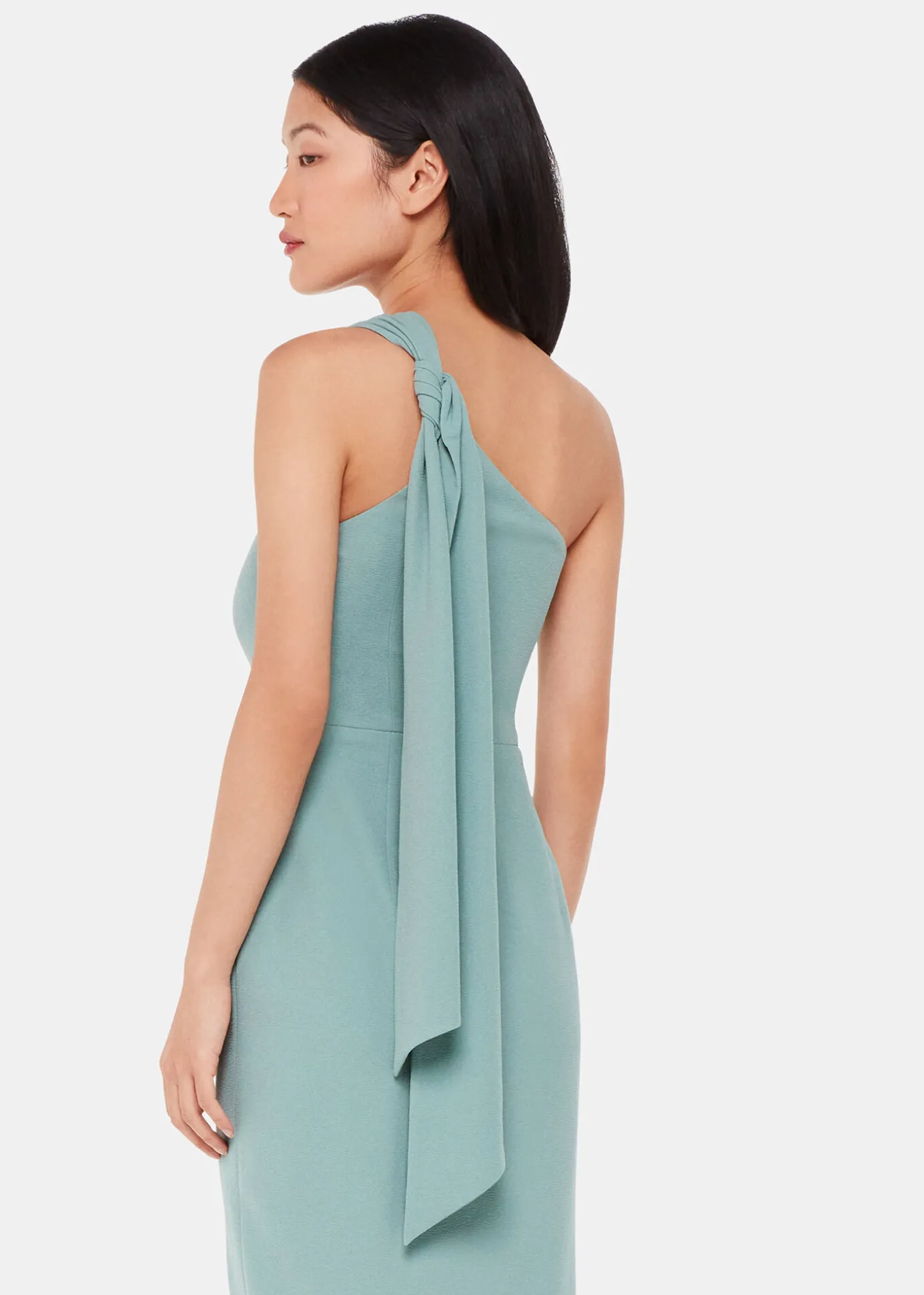 Sage Green Bethan One Shoulder Maxi Dress