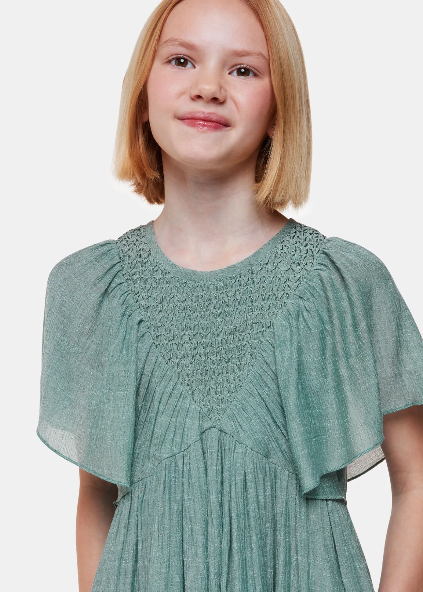 Sage Green Willa Smocked Dress