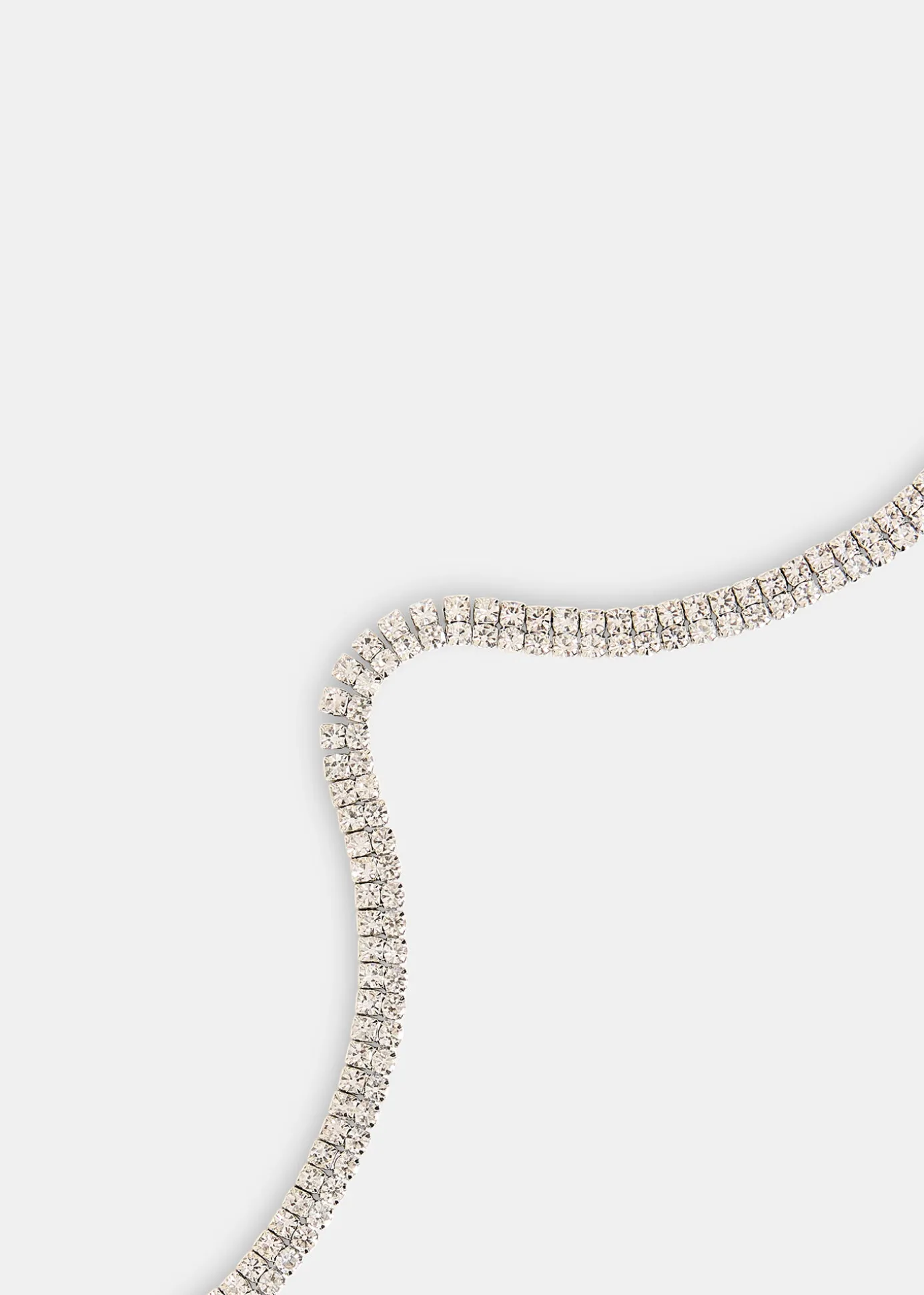 Silver Double Gem Necklace