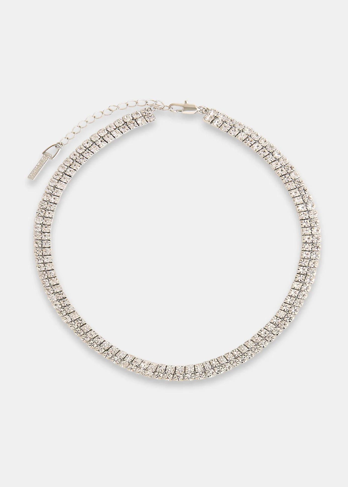 Silver Double Gem Necklace