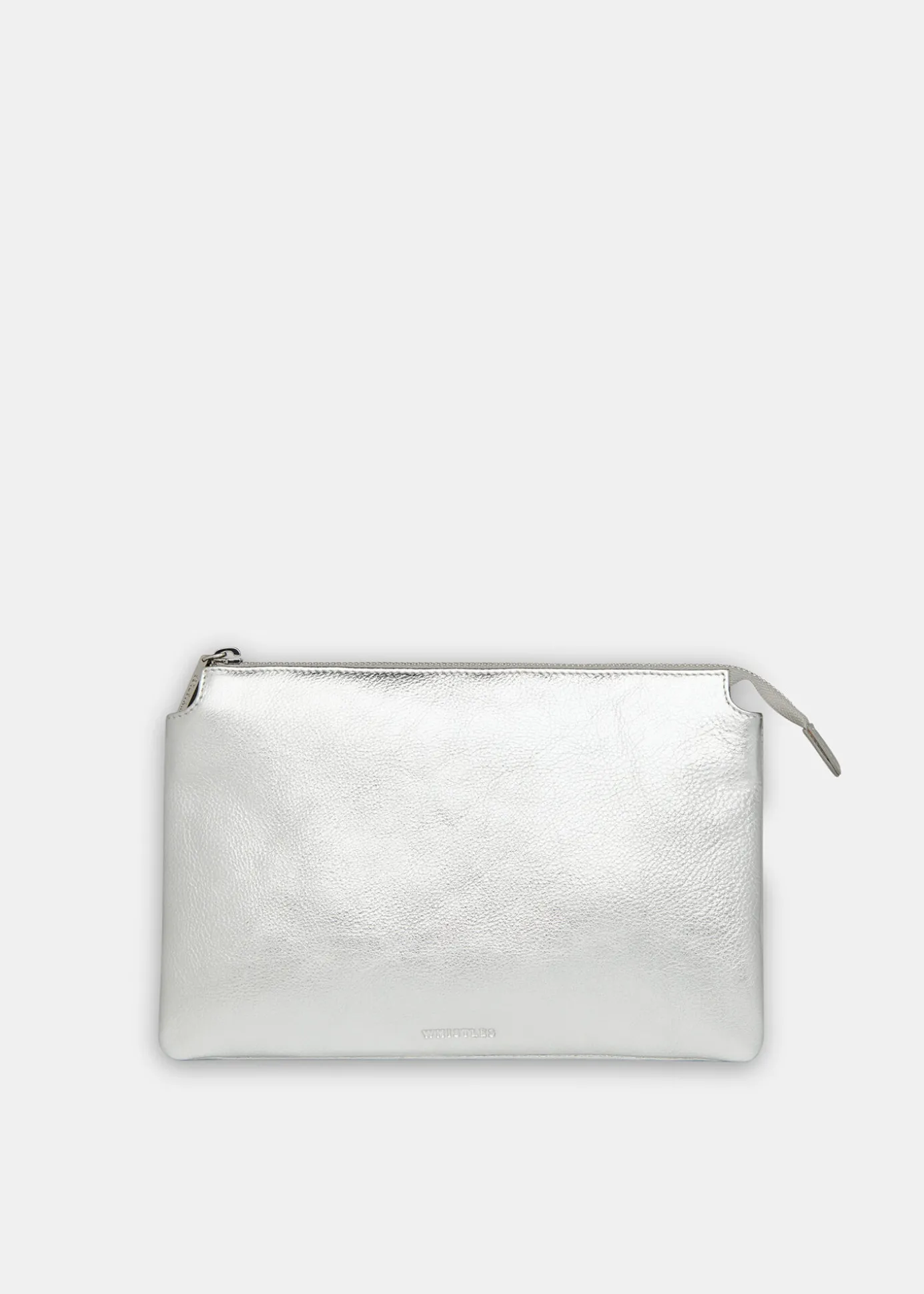 Silver Elita Double Pouch Clutch