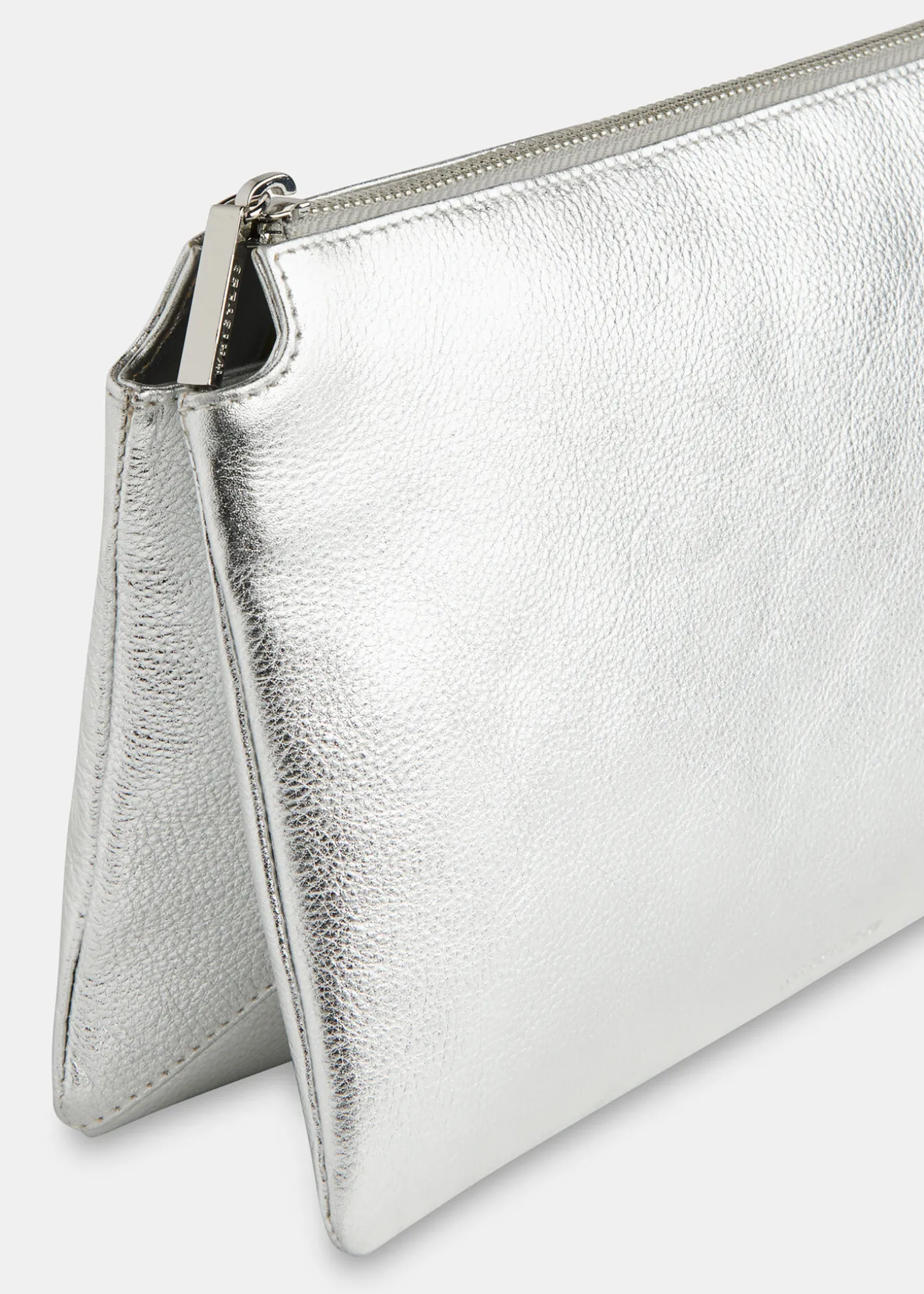 Silver Elita Double Pouch Clutch