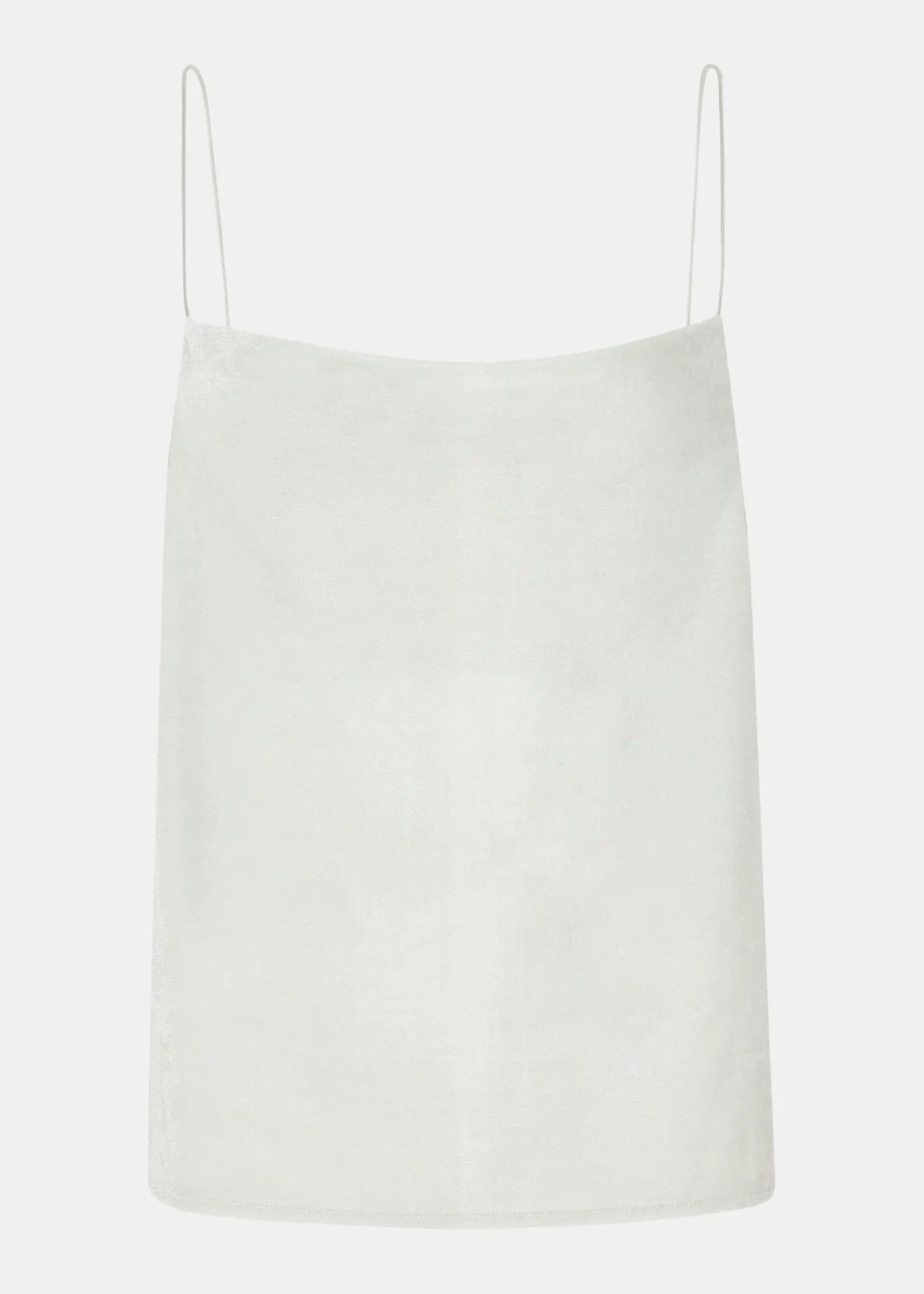 Silver Velvet Cowl Neck Cami Top