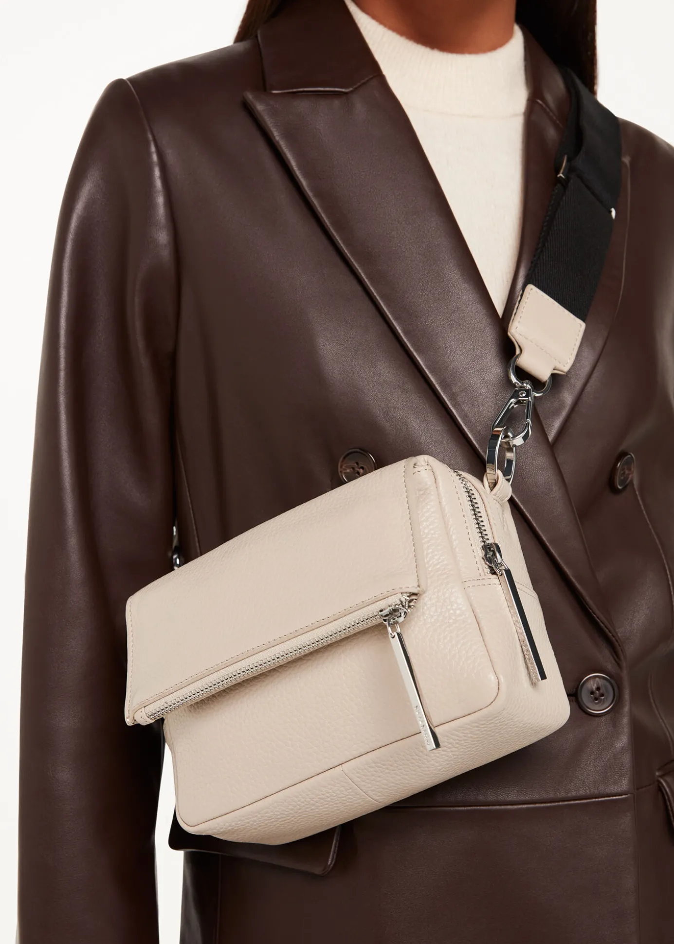 Taupe Bibi Crossbody Bag