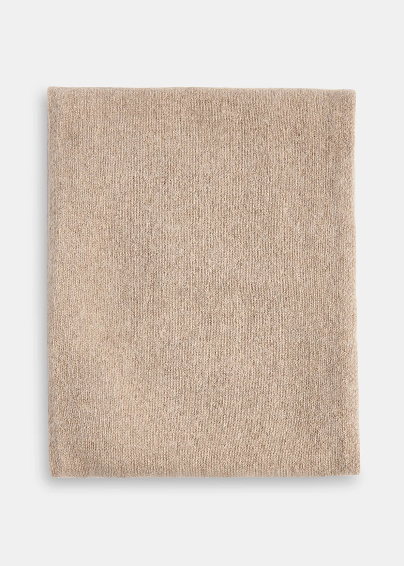 Taupe Cashmere Wool Blend Scarf