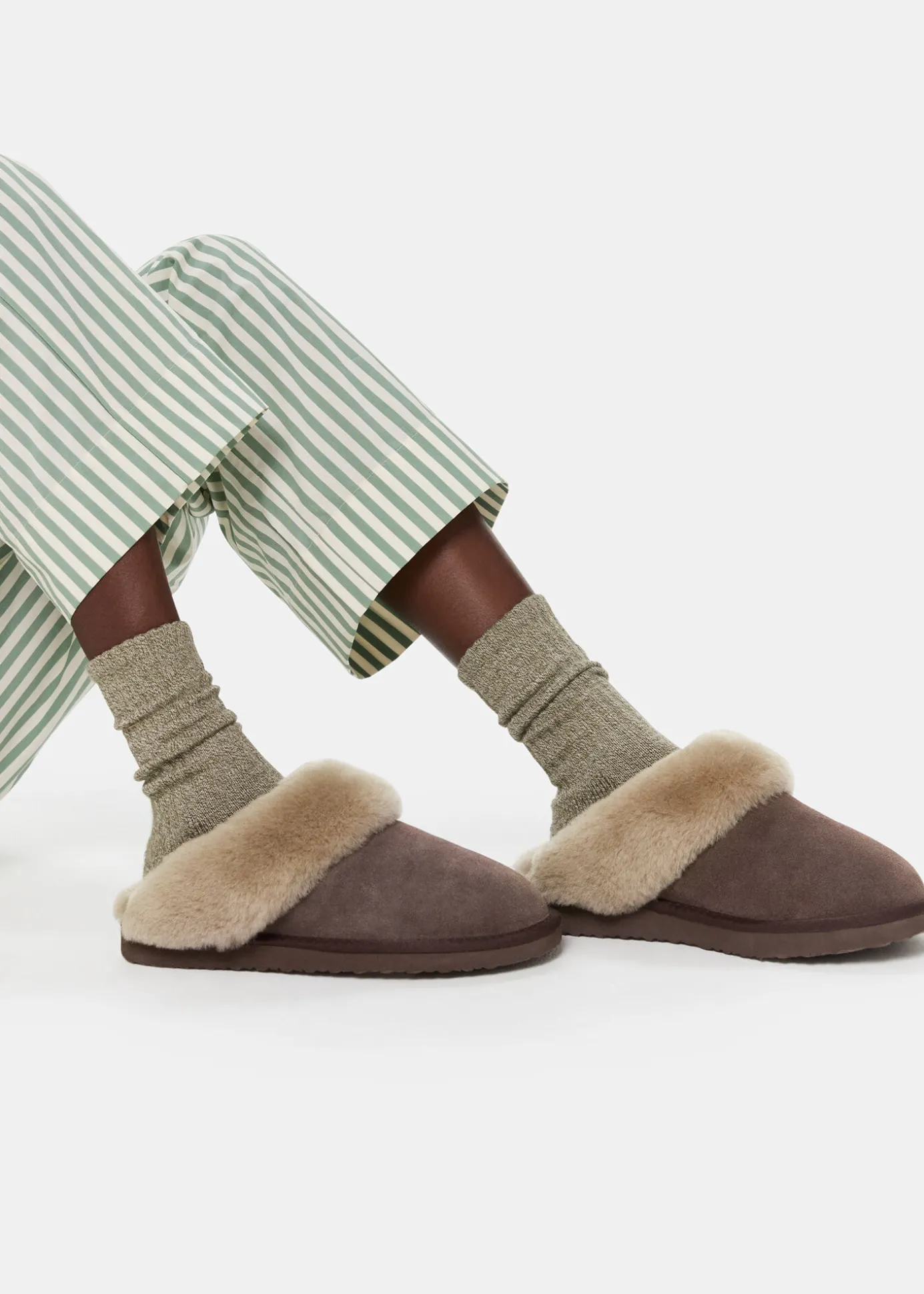 Taupe Emilia Cuff Slipper
