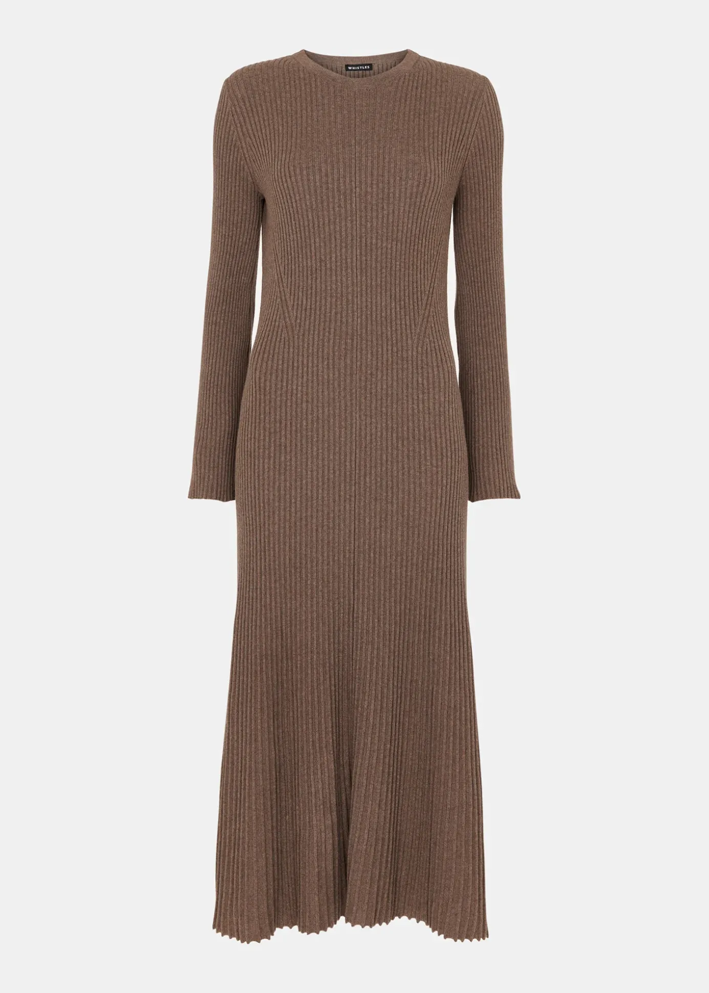 Taupe Willow Ribbed Knit Dress