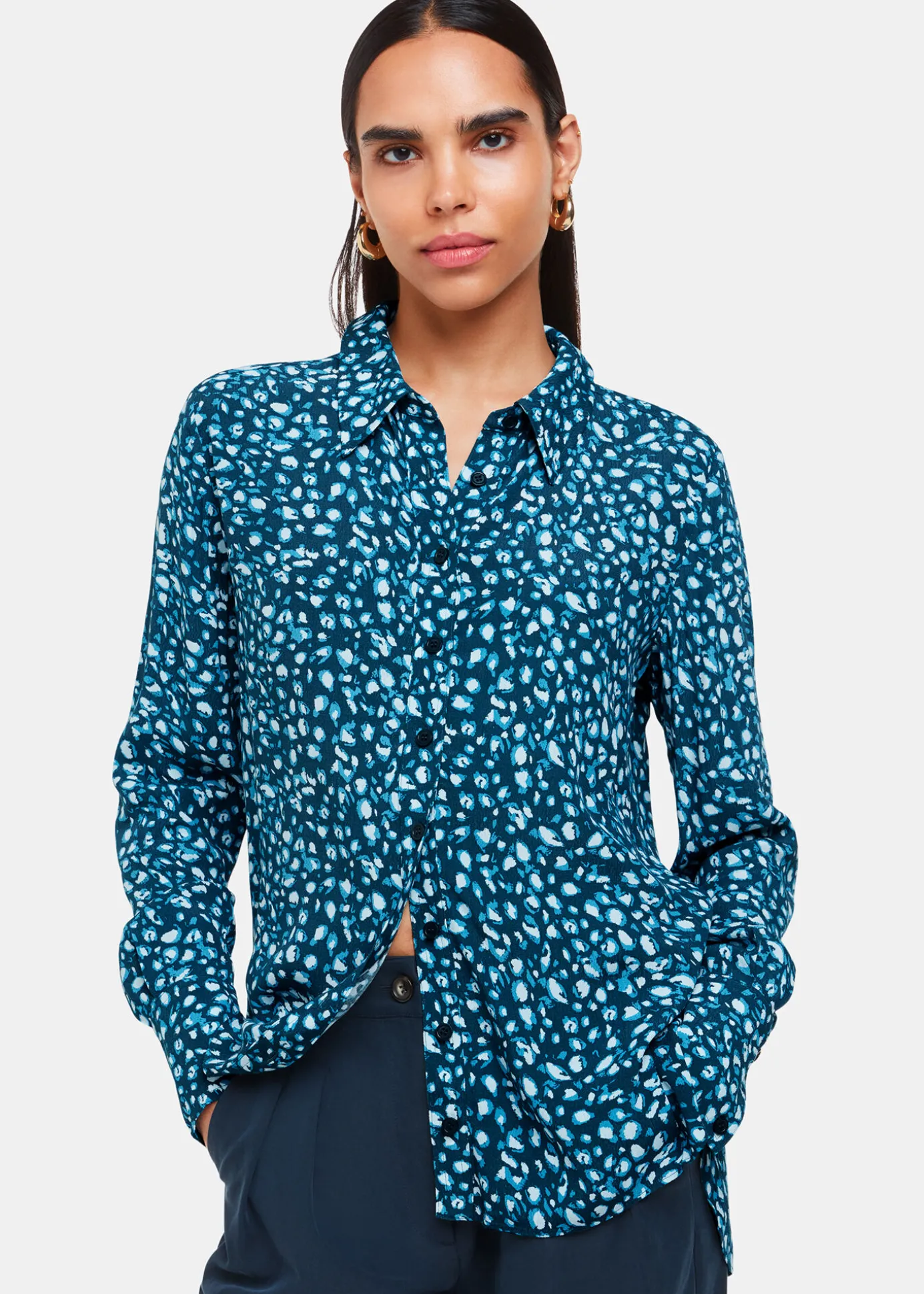 Teal Pastel Leopard Print Shirt