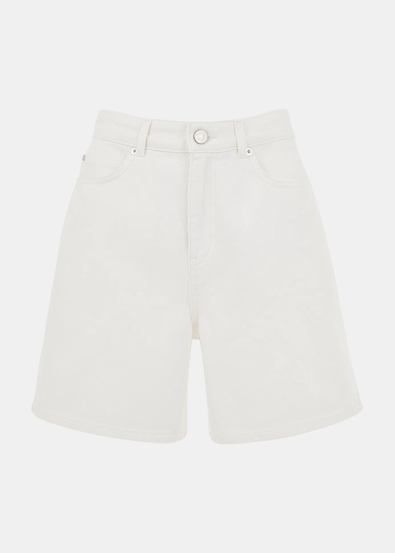 White Authentic Denim Short
