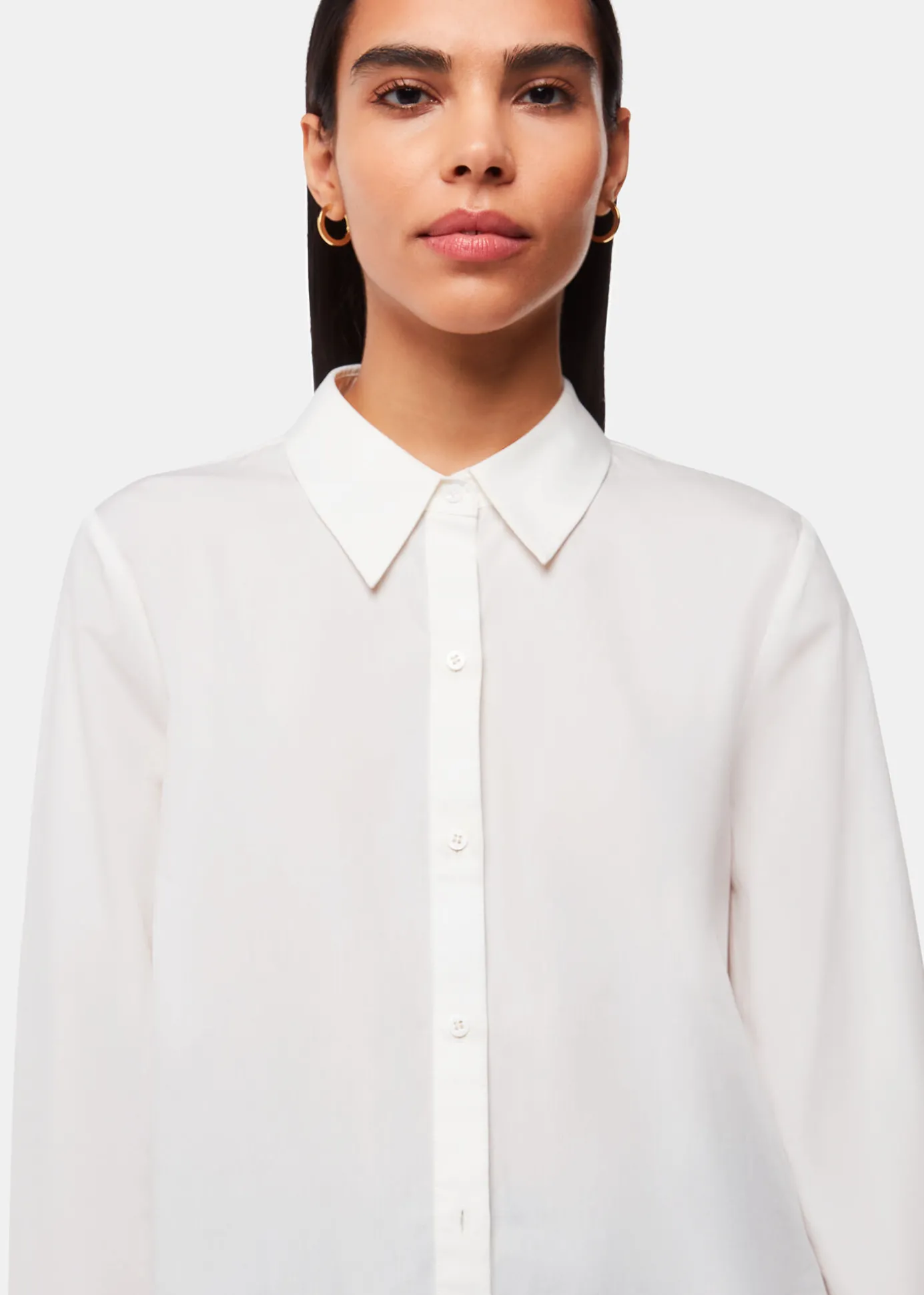 White Boxy Cotton Shirt