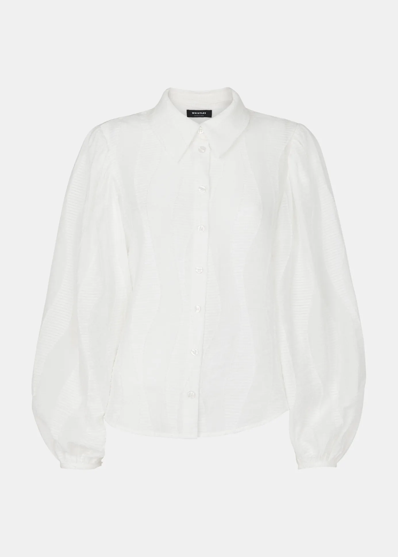 White Hannah Textured Shirt