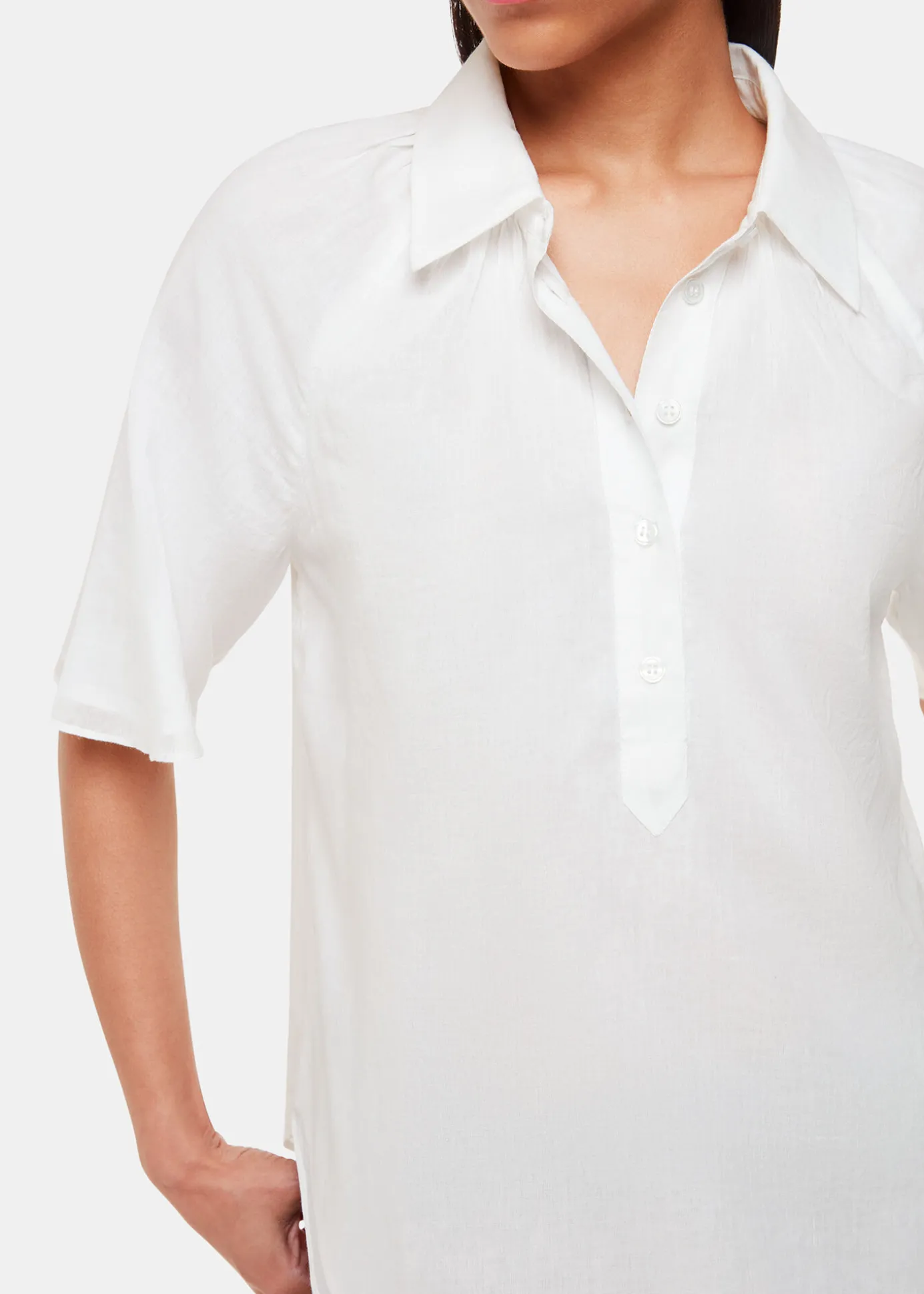 White Mia Short Sleeve Shirt