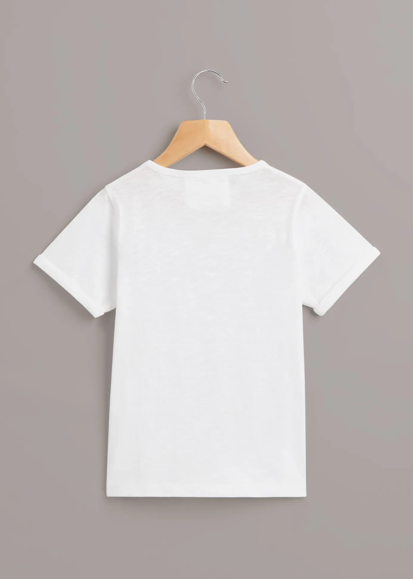 White Monster Embroidered T Shirt
