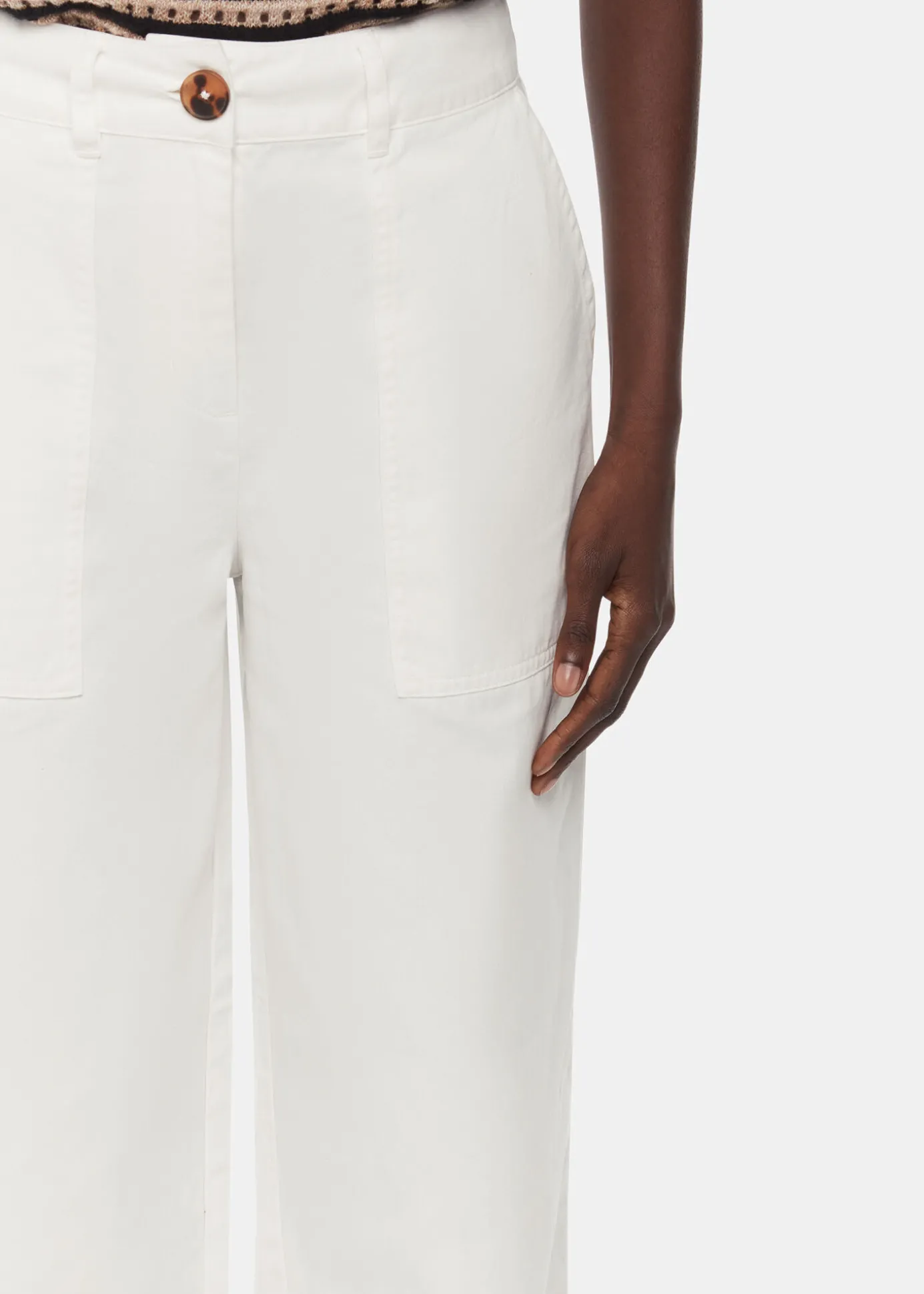 White Ruth Relaxed Leg Trouser