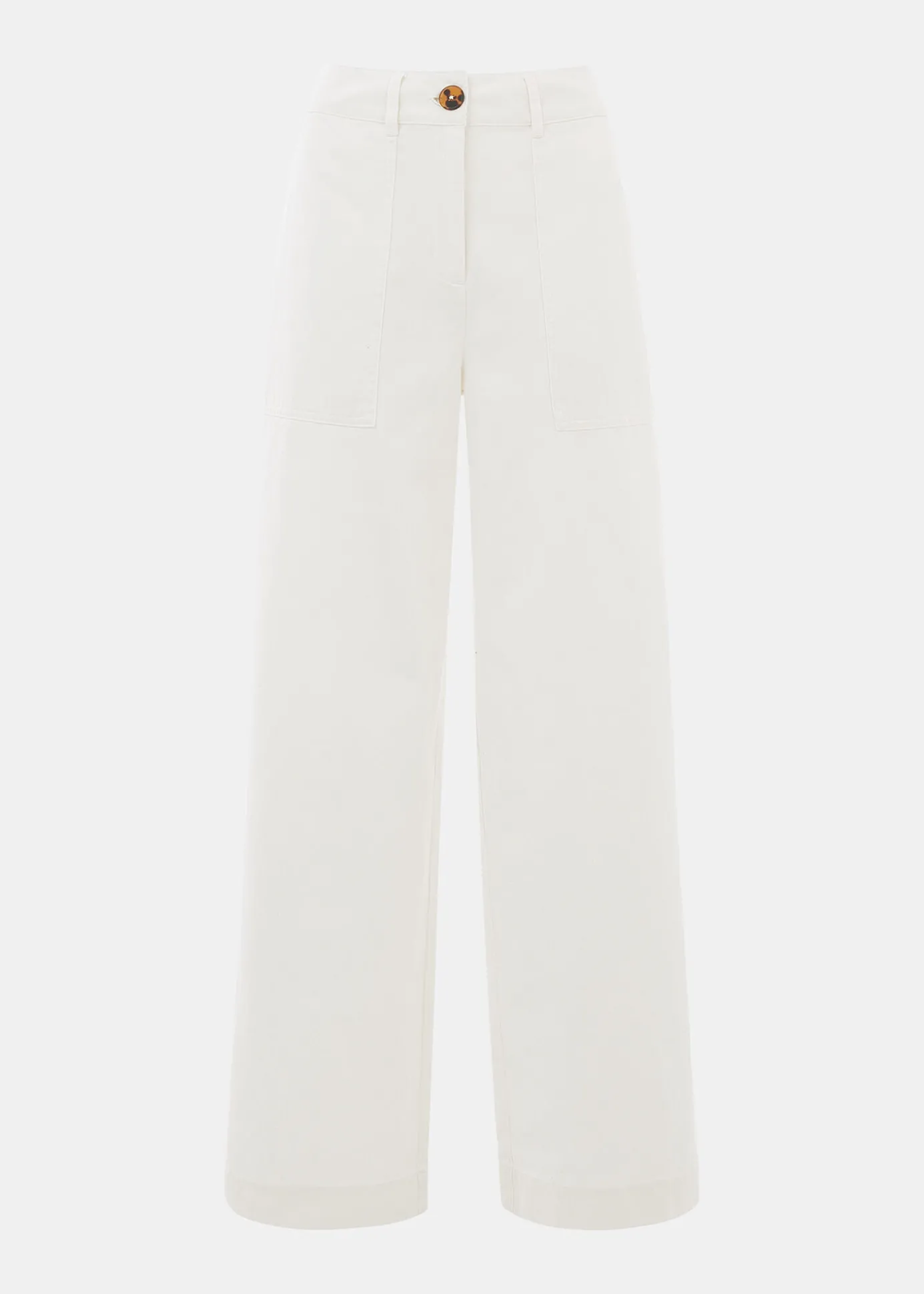 White Ruth Relaxed Leg Trouser