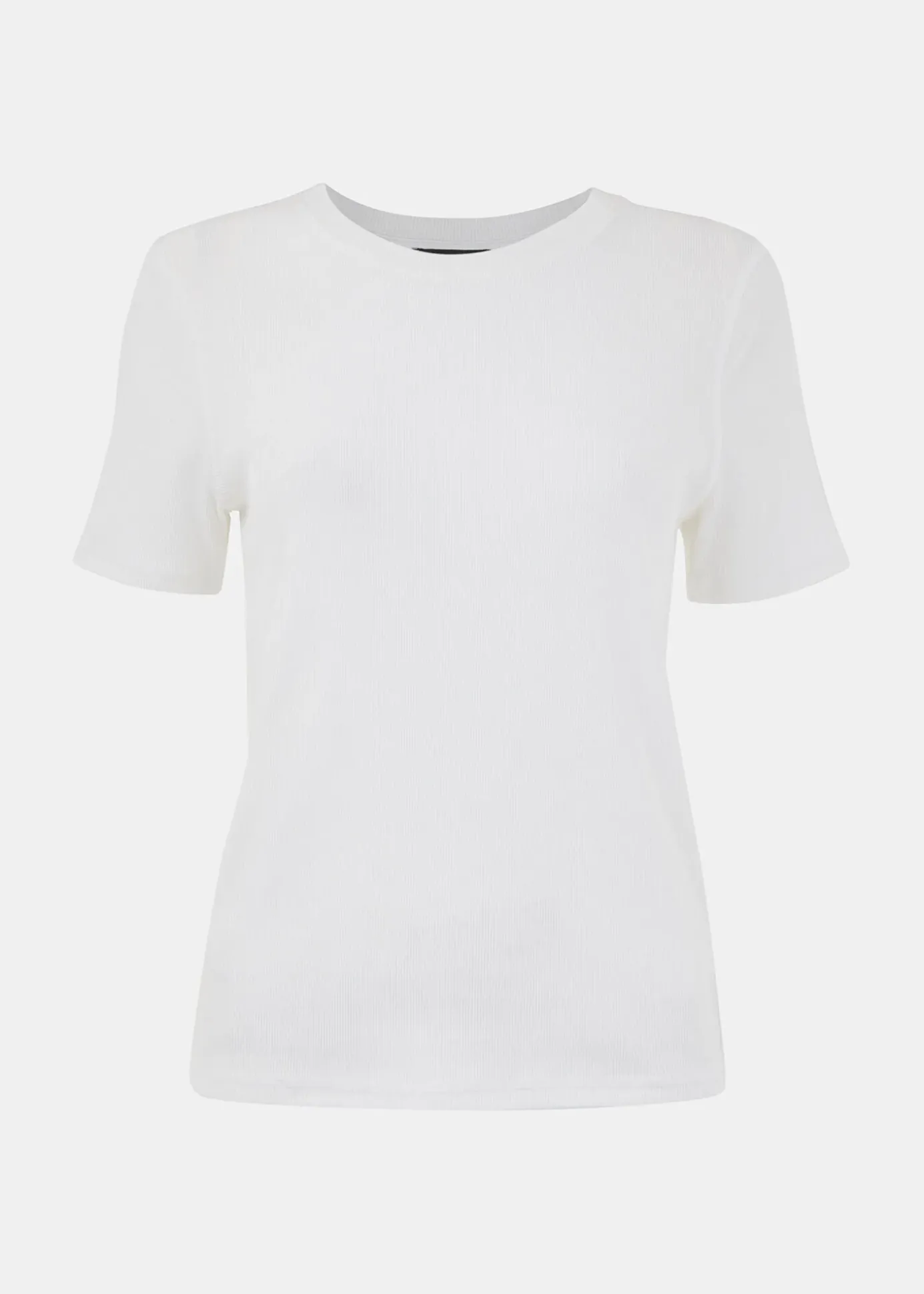 White Ultimate Rib Crew Neck T-Shirt