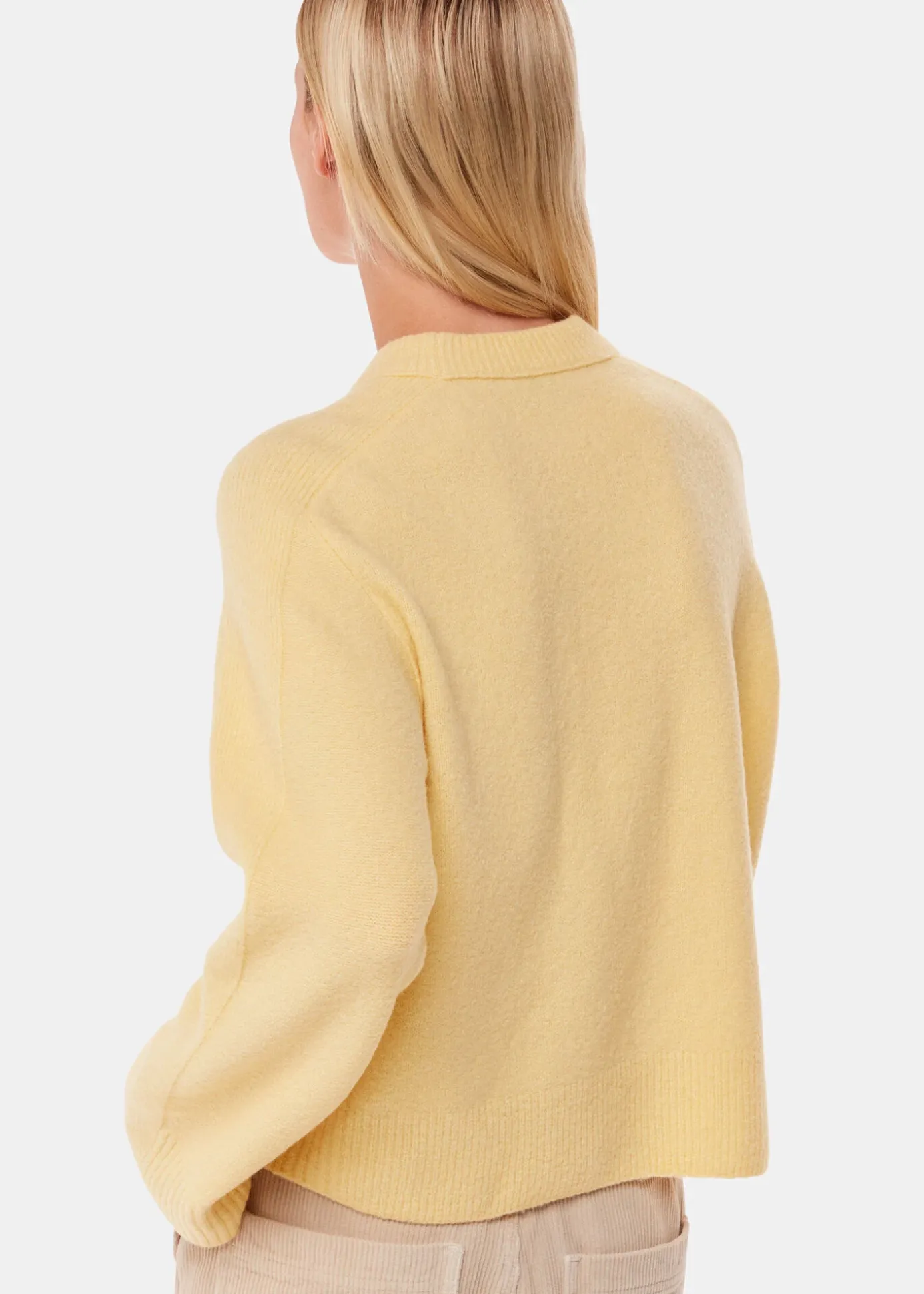 Yellow Alana Wool Mix Crew Neck